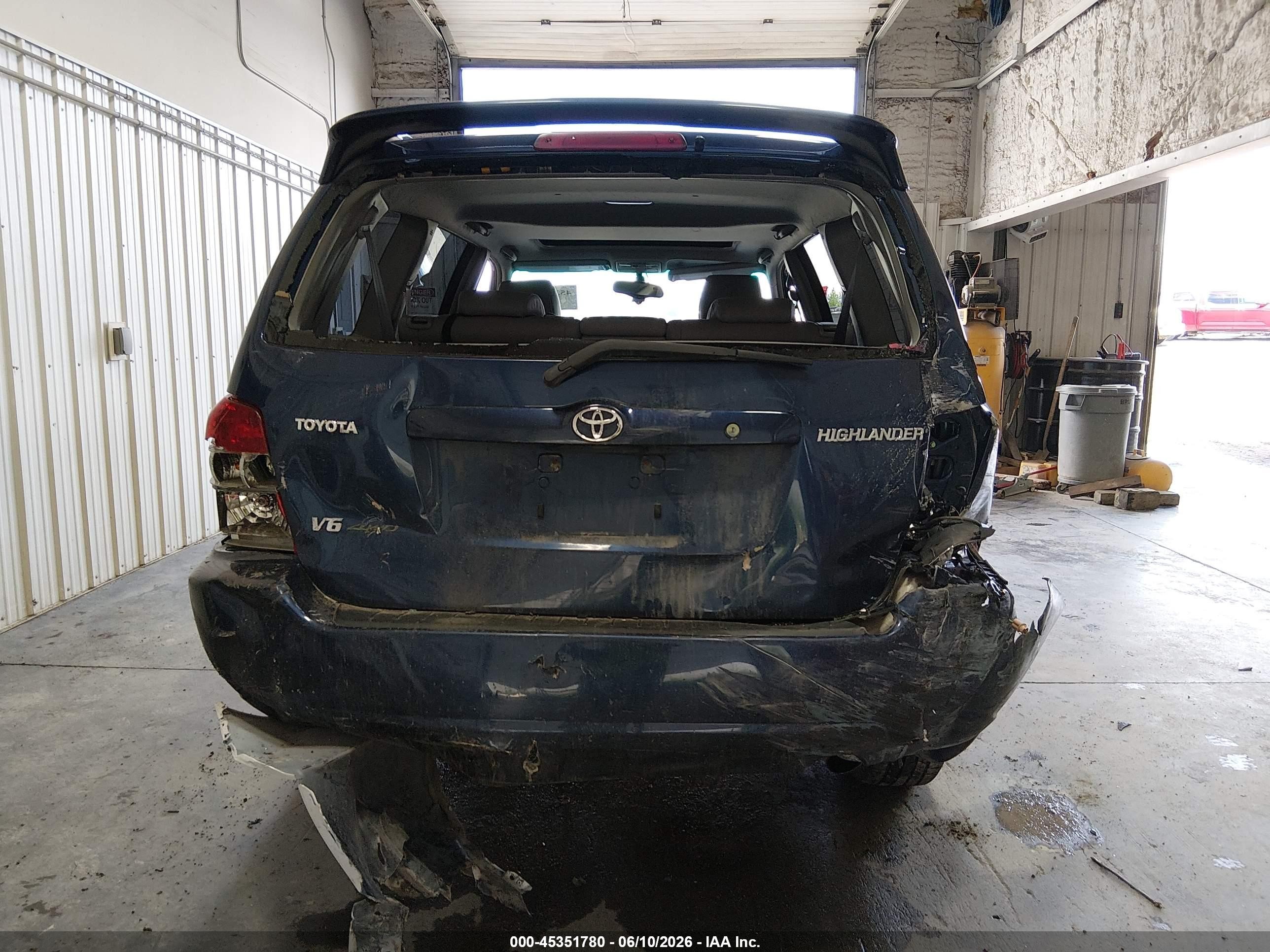 2005 Toyota Highlander Limited V6 Blue vin: JTEEP21A750071509