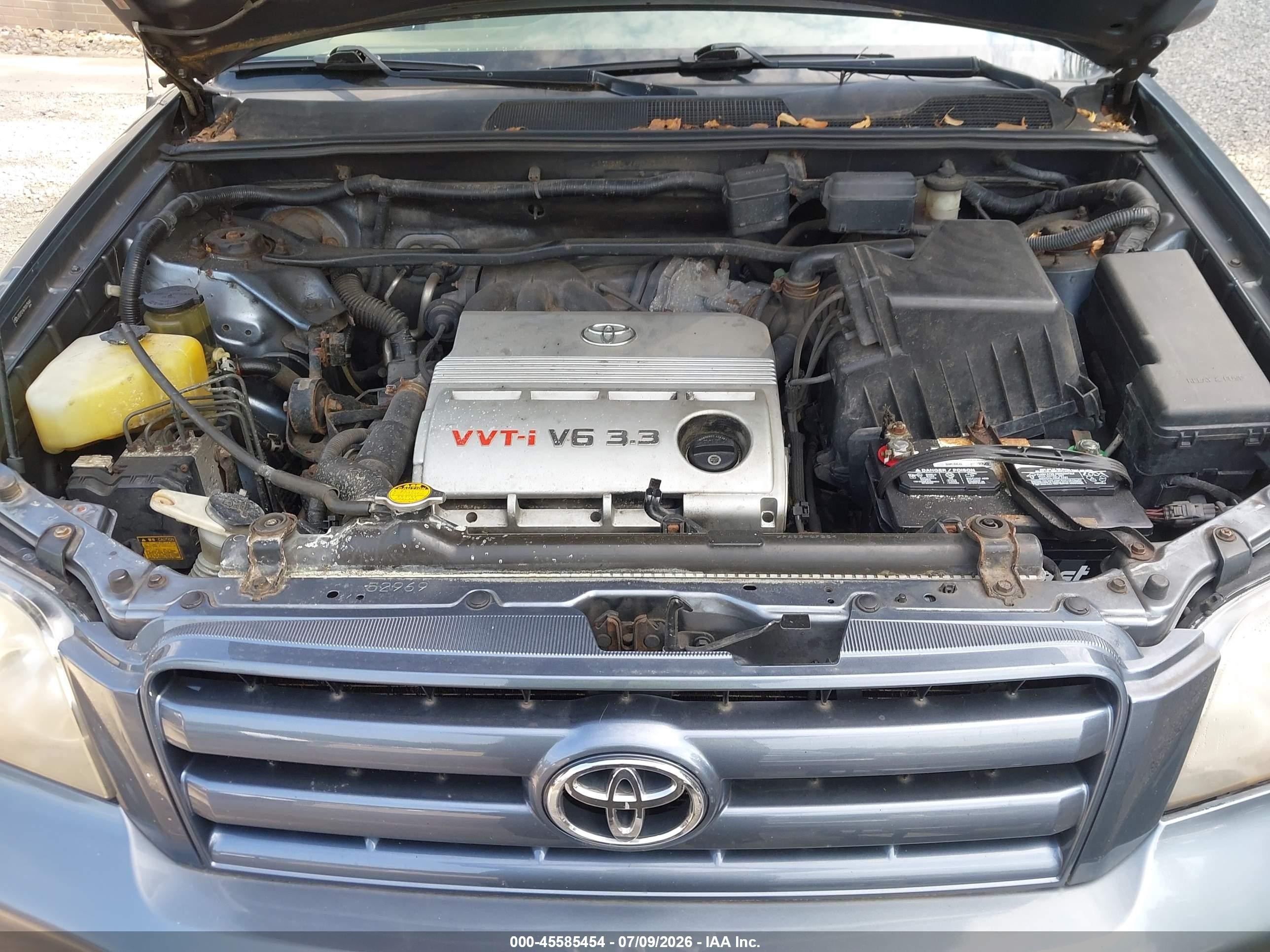 2005 Toyota Highlander V6 Blue vin: JTEEP21A750075446