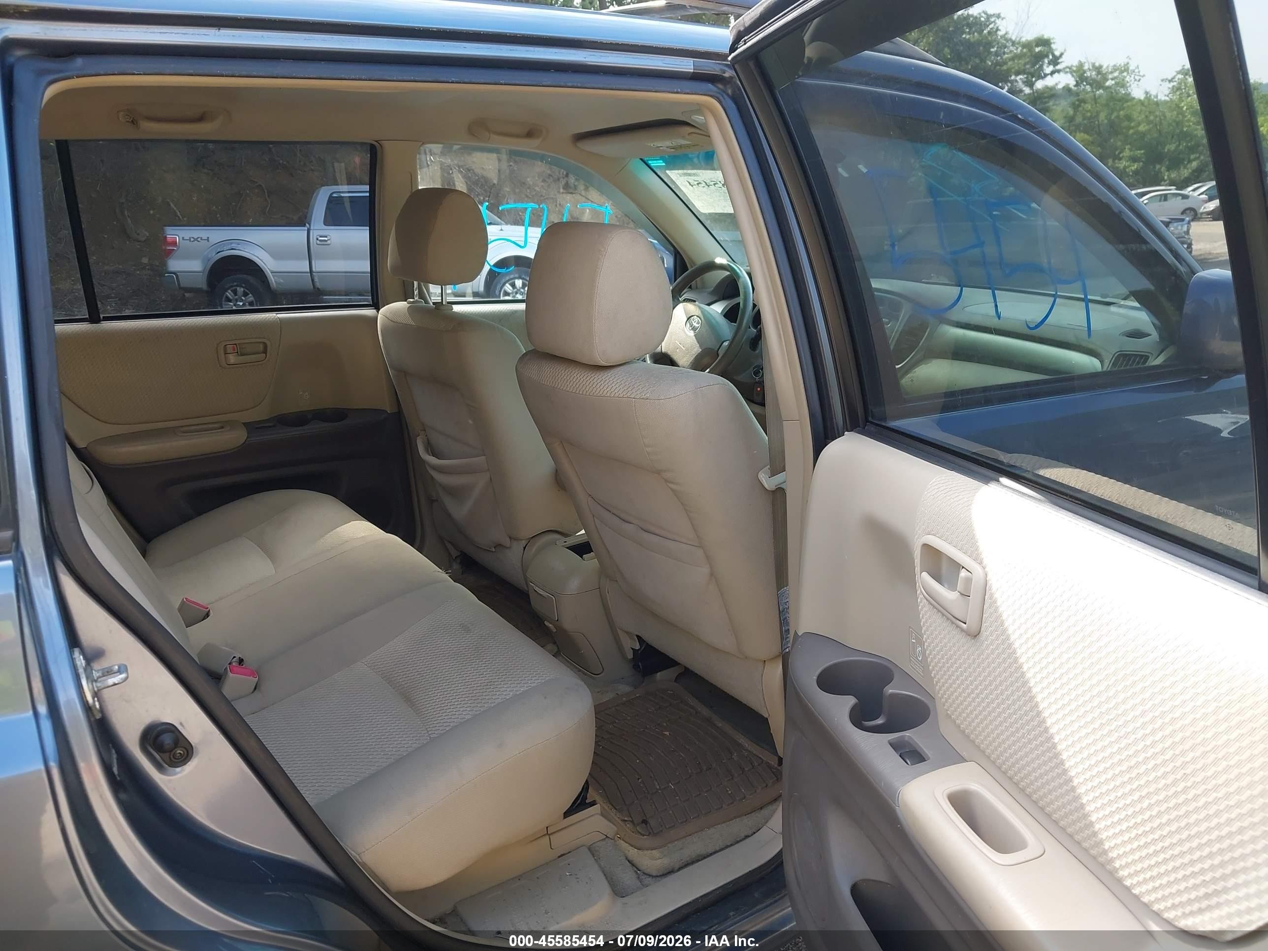 2005 Toyota Highlander V6 Blue vin: JTEEP21A750075446