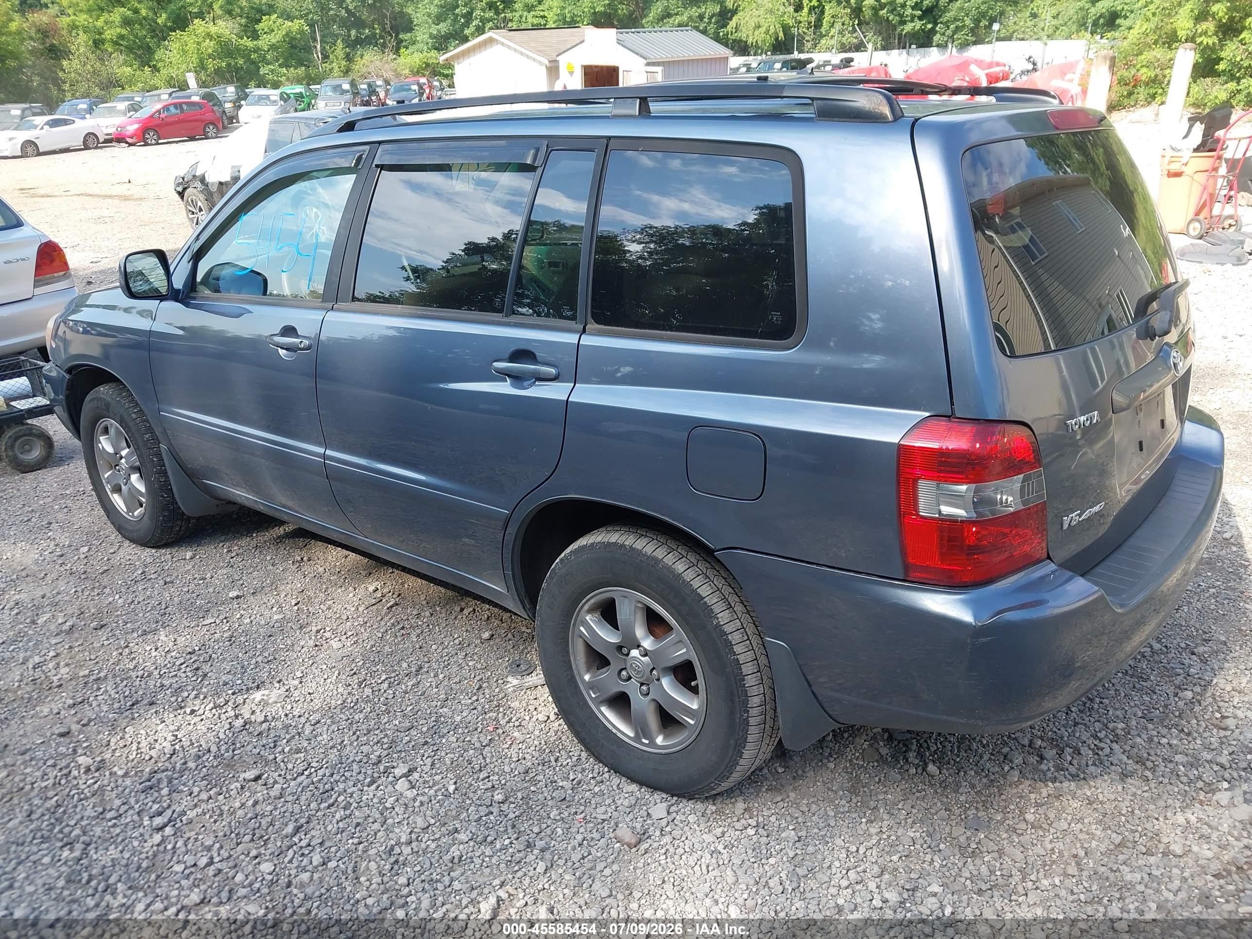 2005 Toyota Highlander V6 Blue vin: JTEEP21A750075446