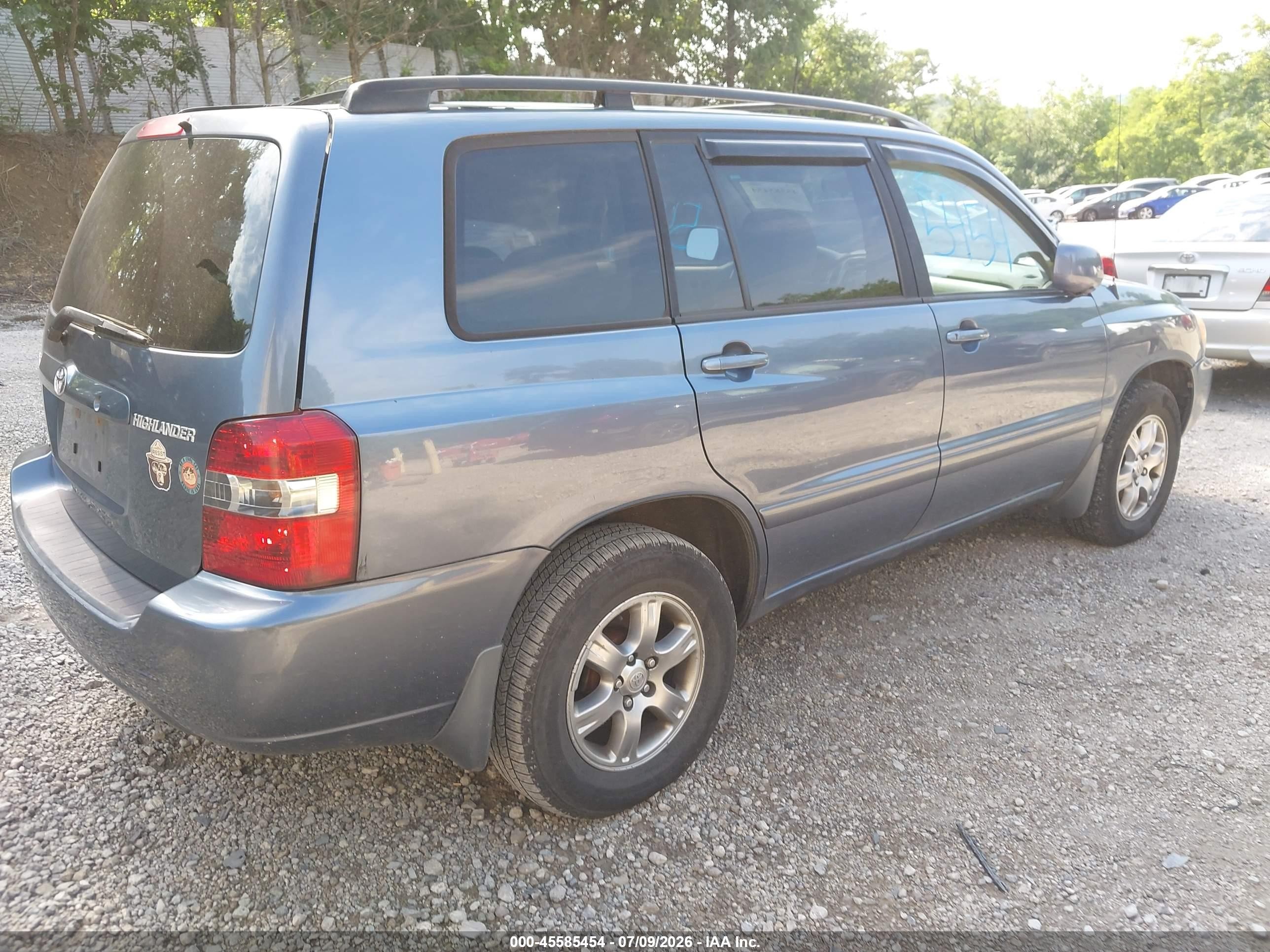 2005 Toyota Highlander V6 Blue vin: JTEEP21A750075446