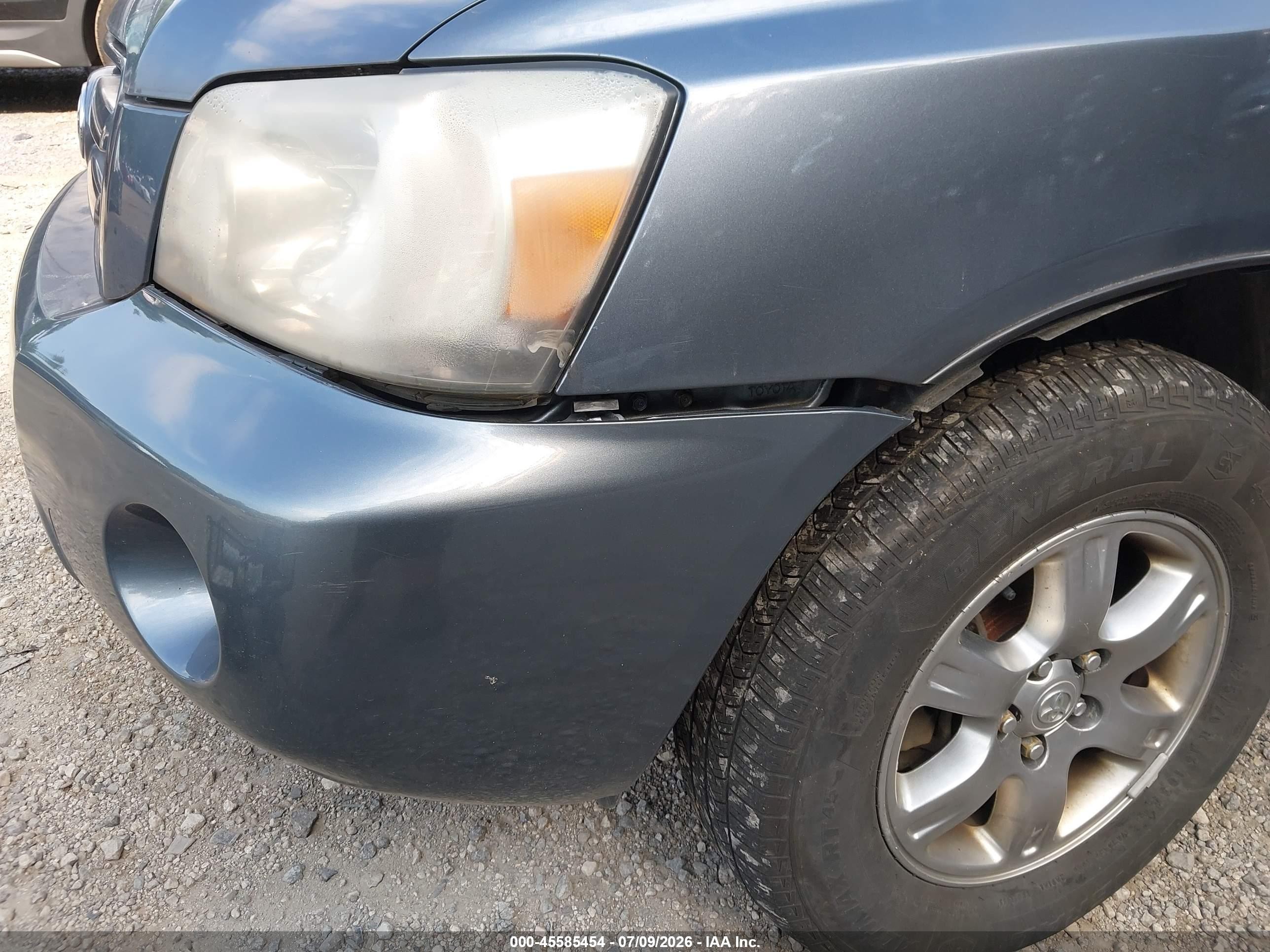 2005 Toyota Highlander V6 Blue vin: JTEEP21A750075446