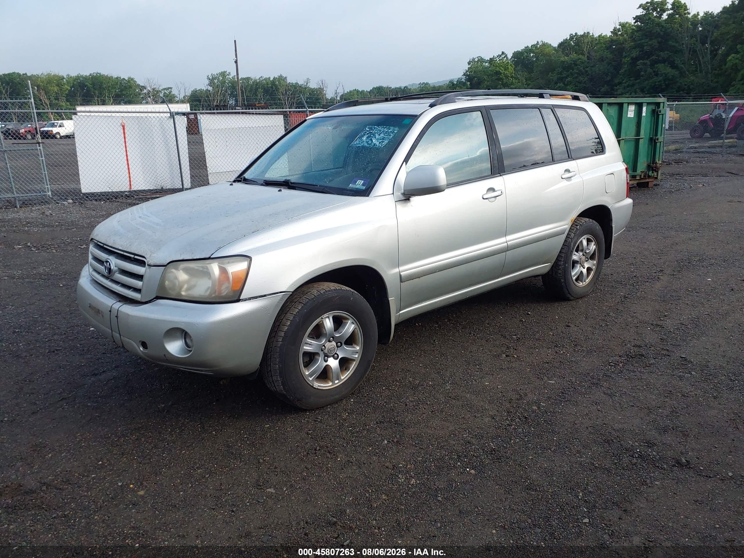 2005 Toyota Highlander V6 Silver vin: JTEEP21A750077245