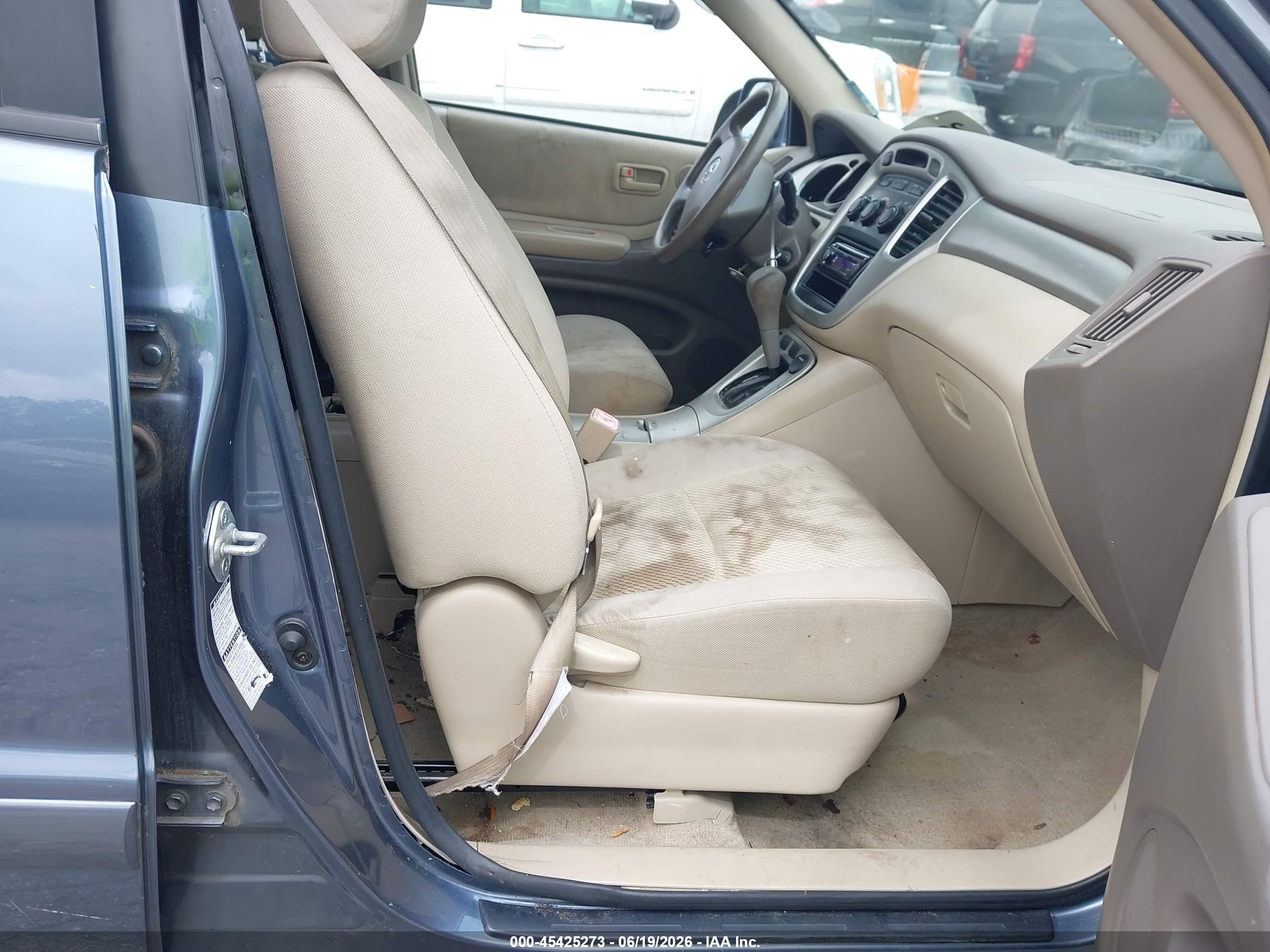 2005 Toyota Highlander V6 Blue vin: JTEEP21A750085295