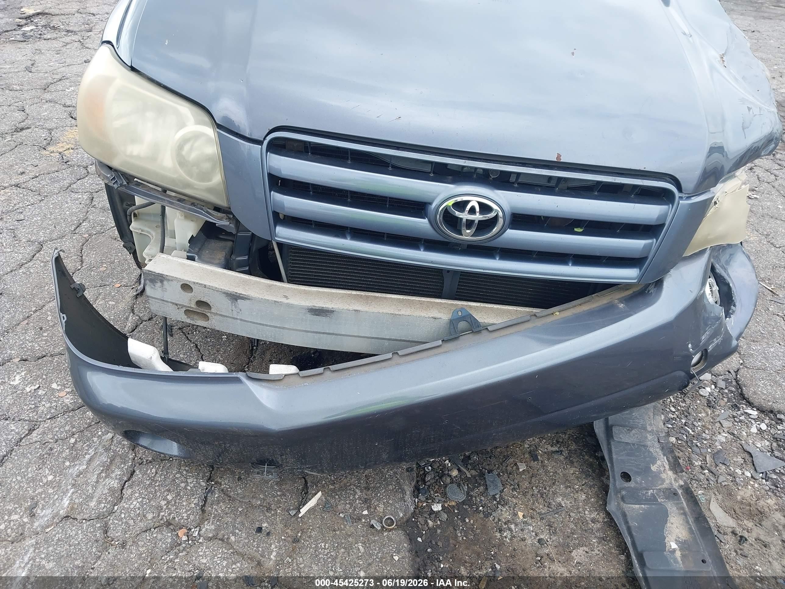 2005 Toyota Highlander V6 Blue vin: JTEEP21A750085295