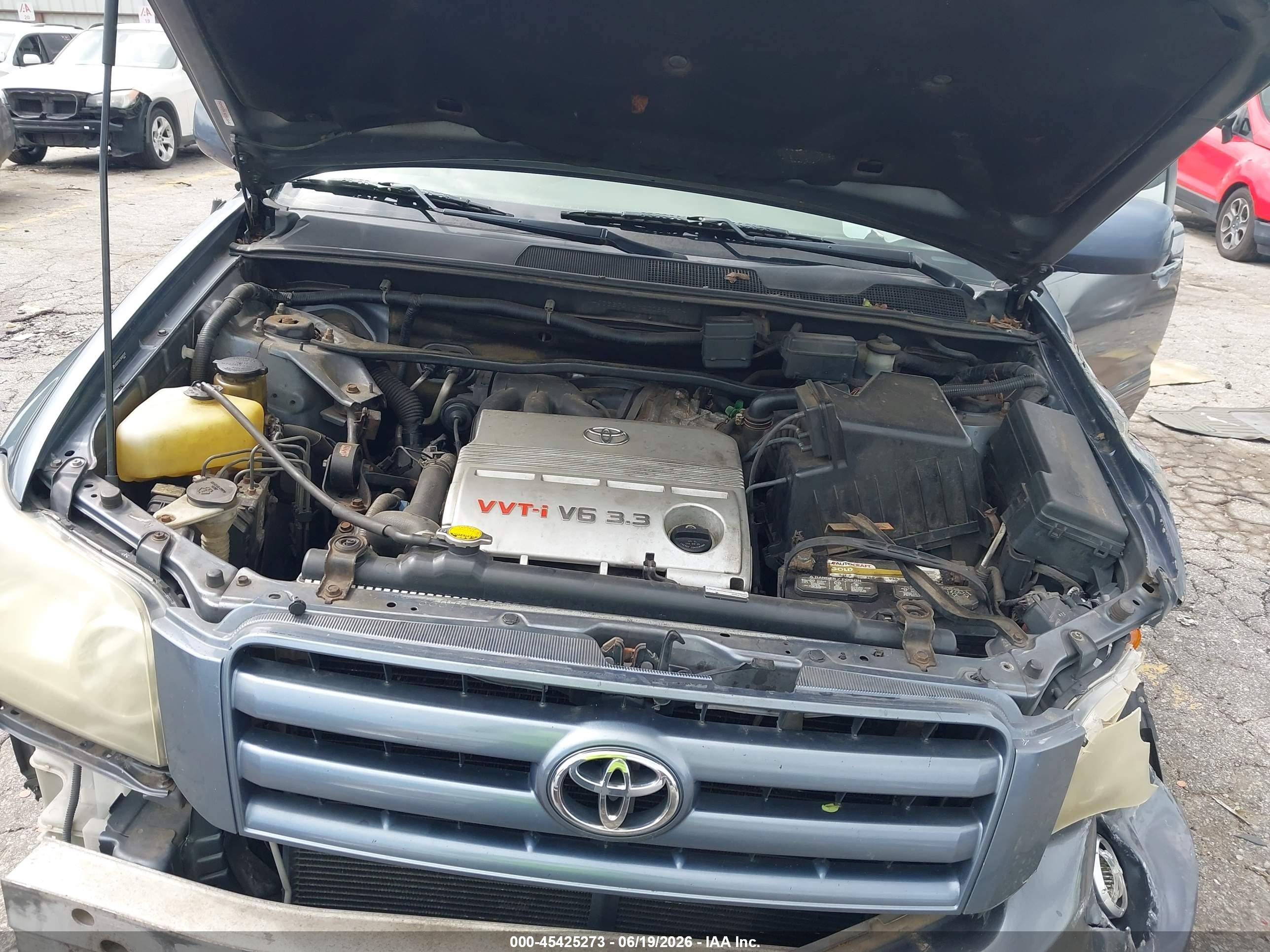 2005 Toyota Highlander V6 Blue vin: JTEEP21A750085295