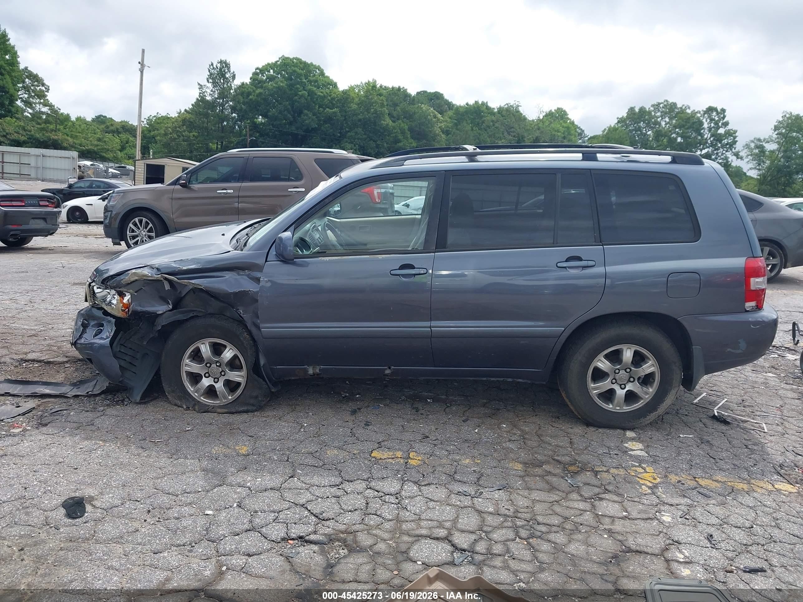2005 Toyota Highlander V6 Blue vin: JTEEP21A750085295