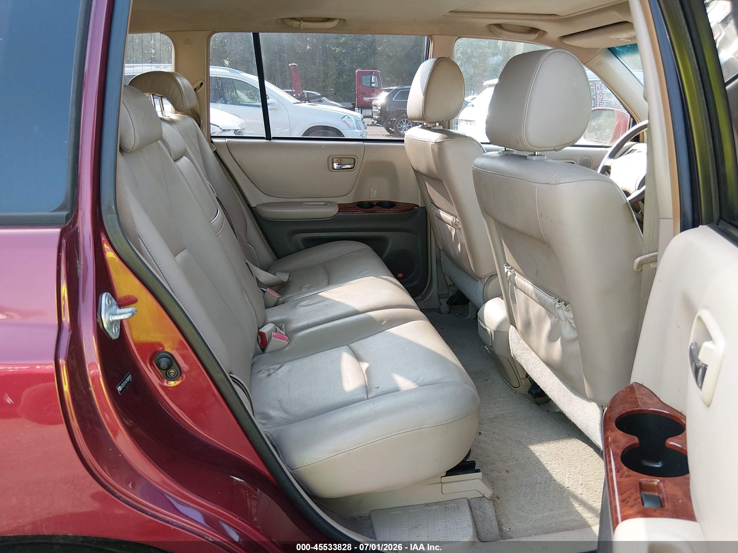 2005 Toyota Highlander Limited V6 Burgundy vin: JTEEP21A750090822
