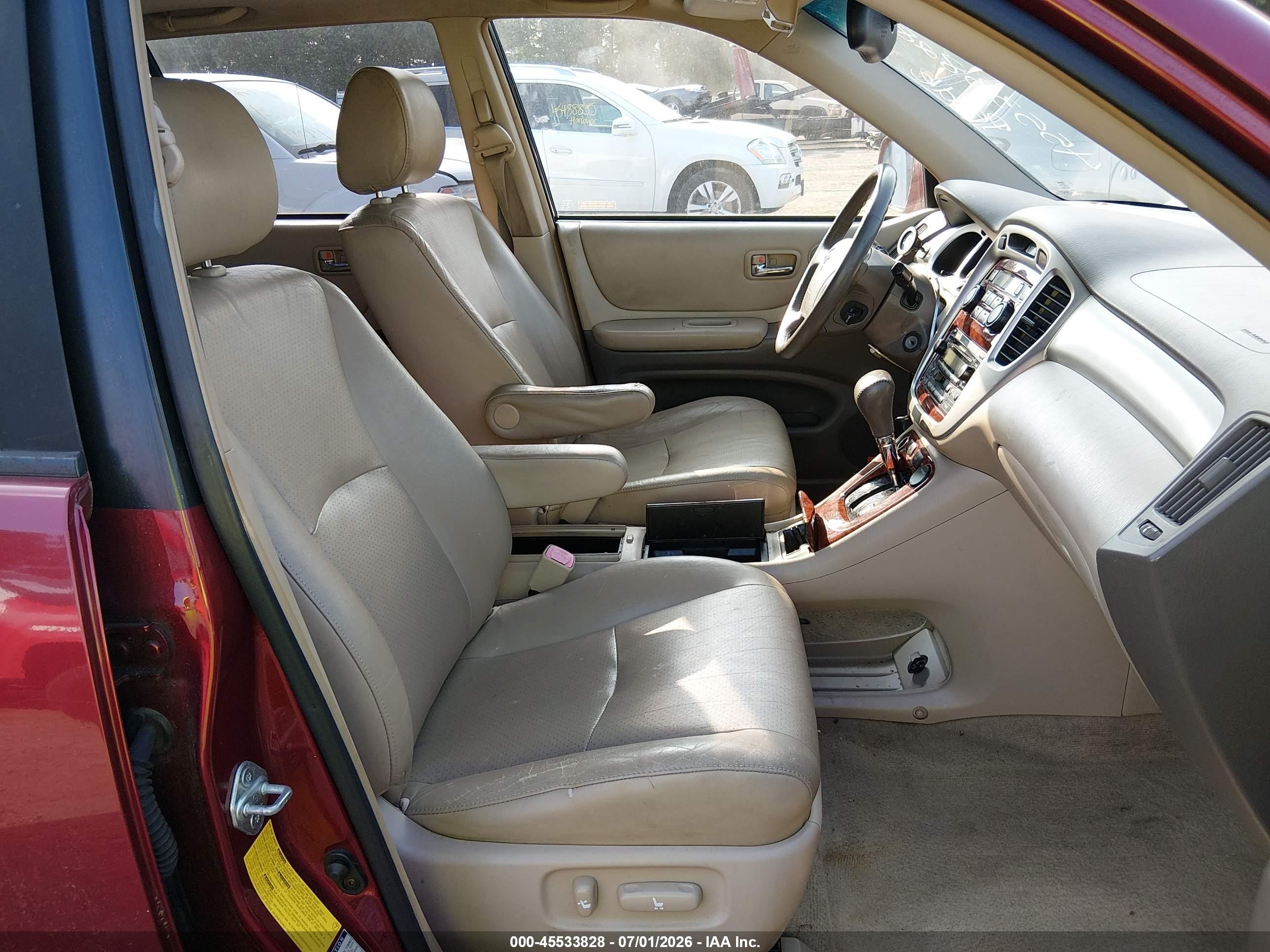 2005 Toyota Highlander Limited V6 Burgundy vin: JTEEP21A750090822