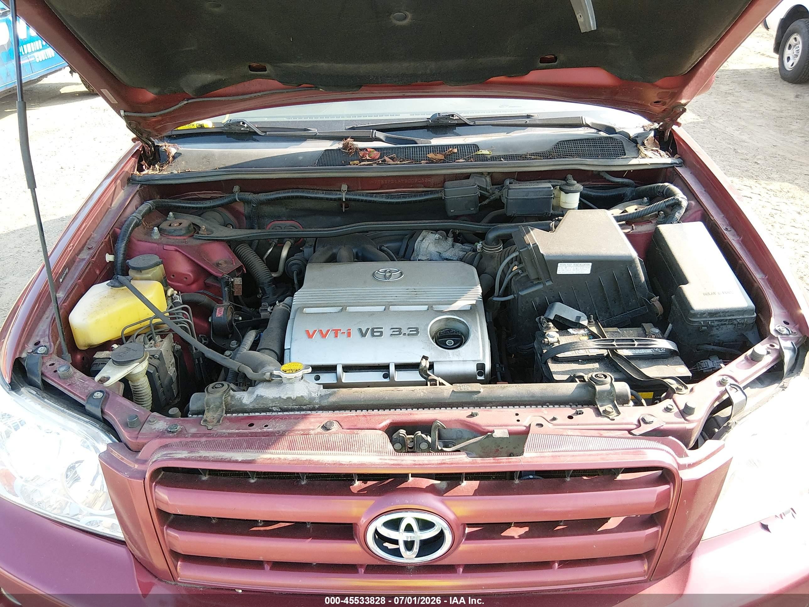 2005 Toyota Highlander Limited V6 Burgundy vin: JTEEP21A750090822