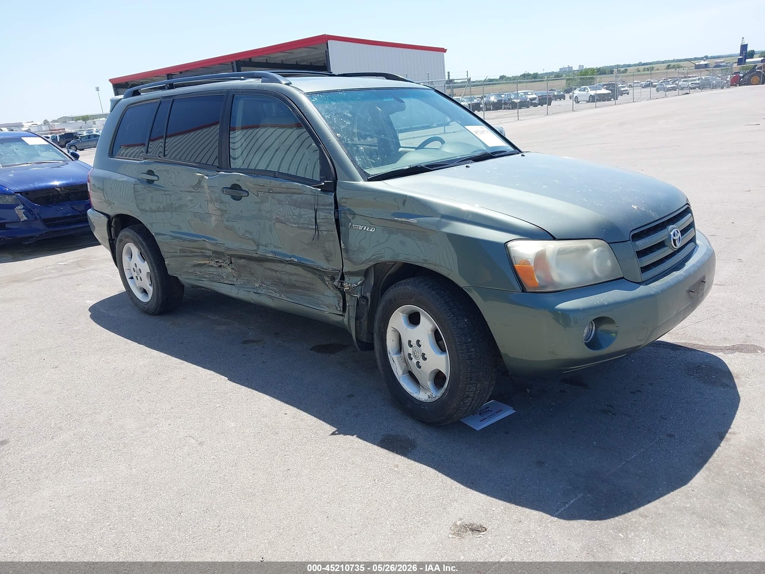 2005 Toyota Highlander Limited V6 Green vin: JTEEP21A750092439