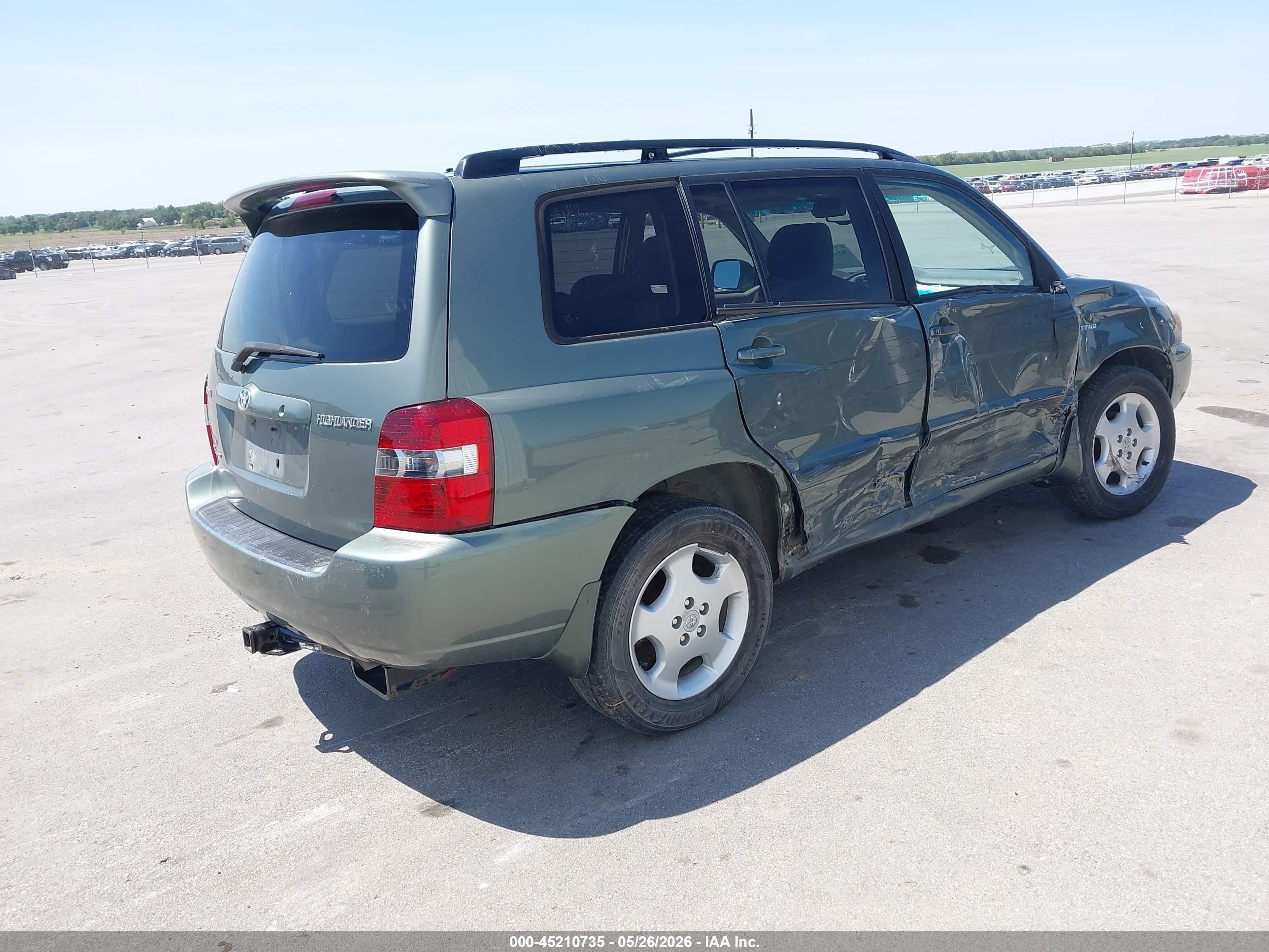 2005 Toyota Highlander Limited V6 Green vin: JTEEP21A750092439