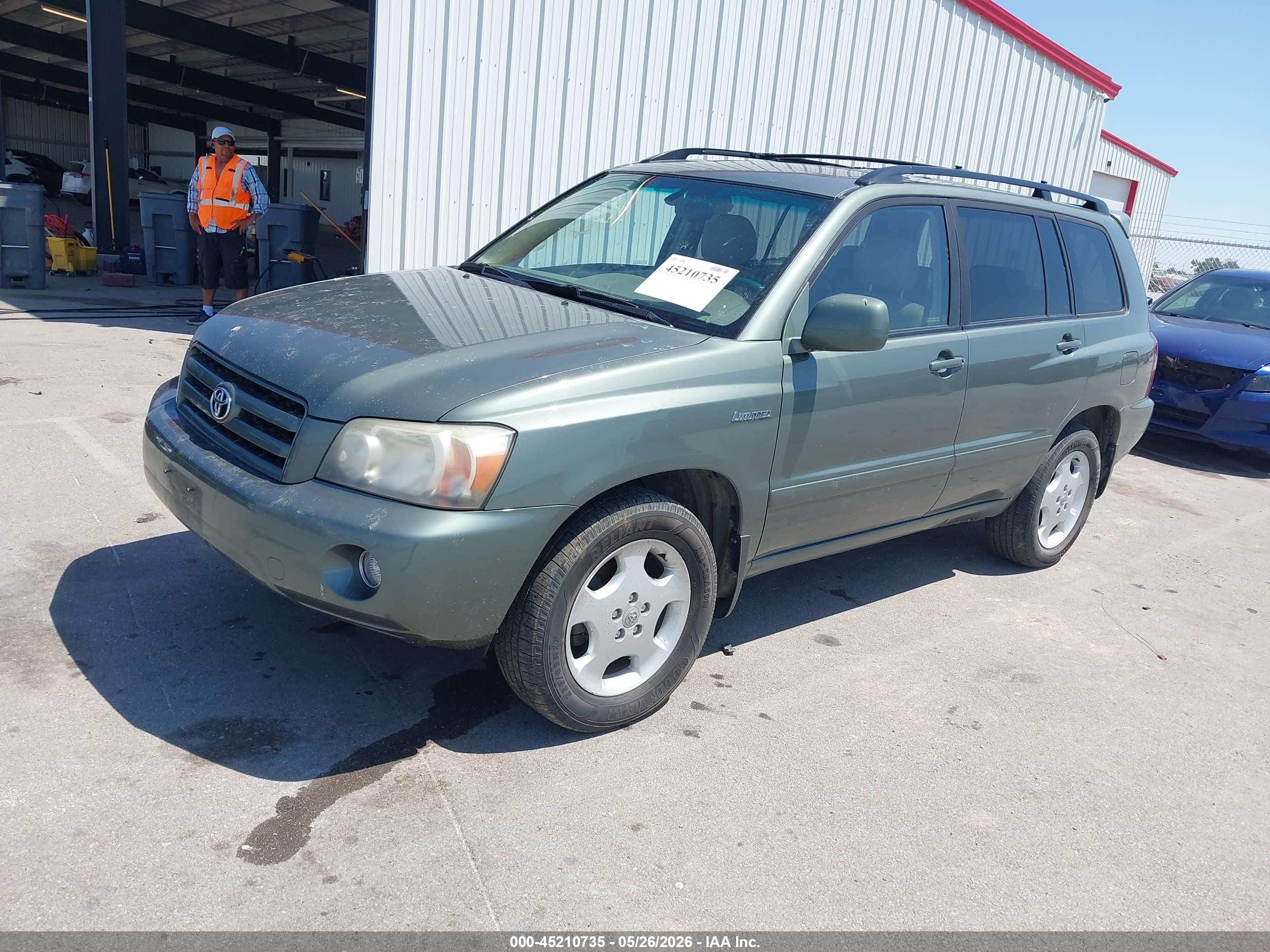 2005 Toyota Highlander Limited V6 Green vin: JTEEP21A750092439