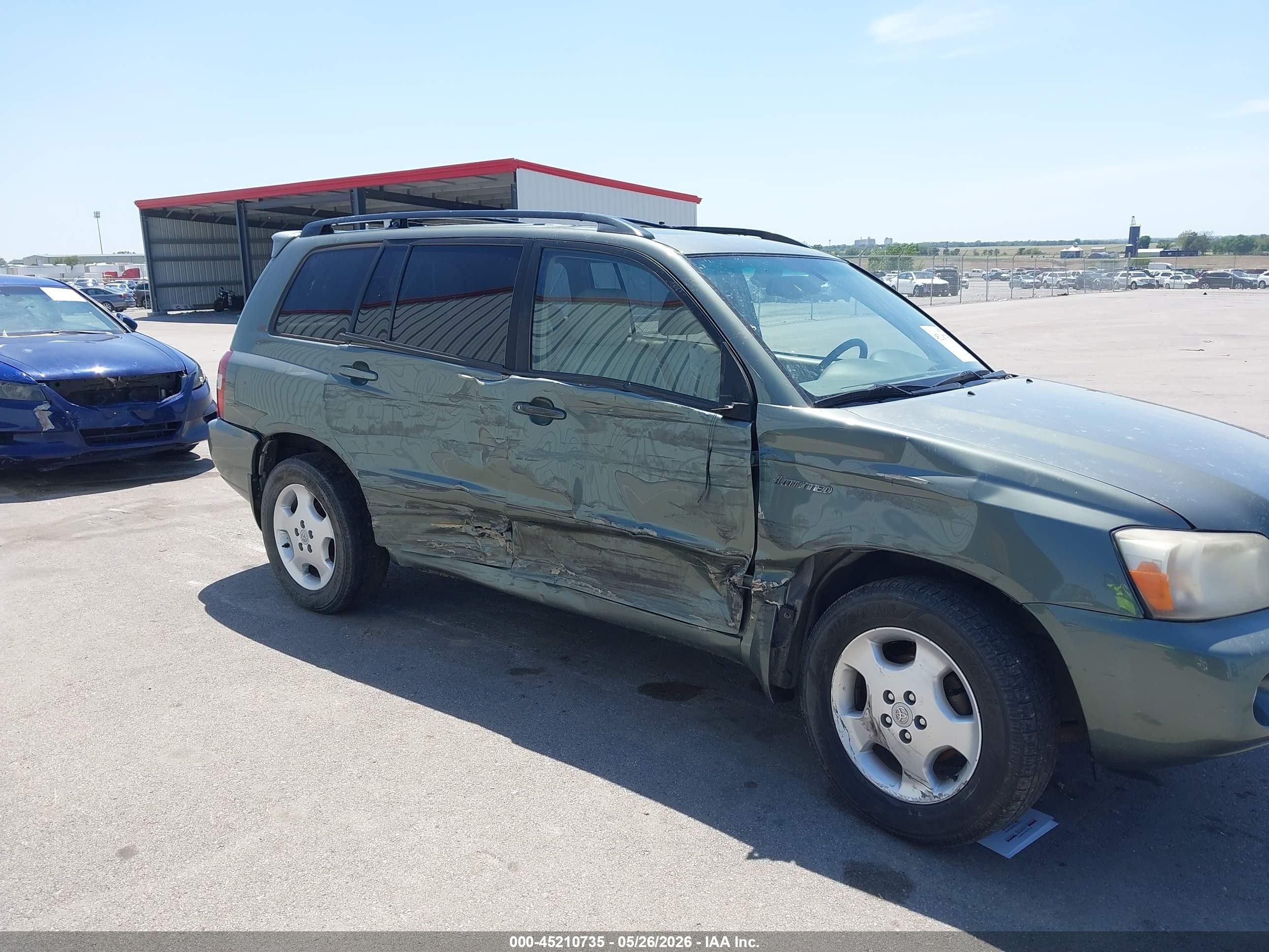 2005 Toyota Highlander Limited V6 Green vin: JTEEP21A750092439