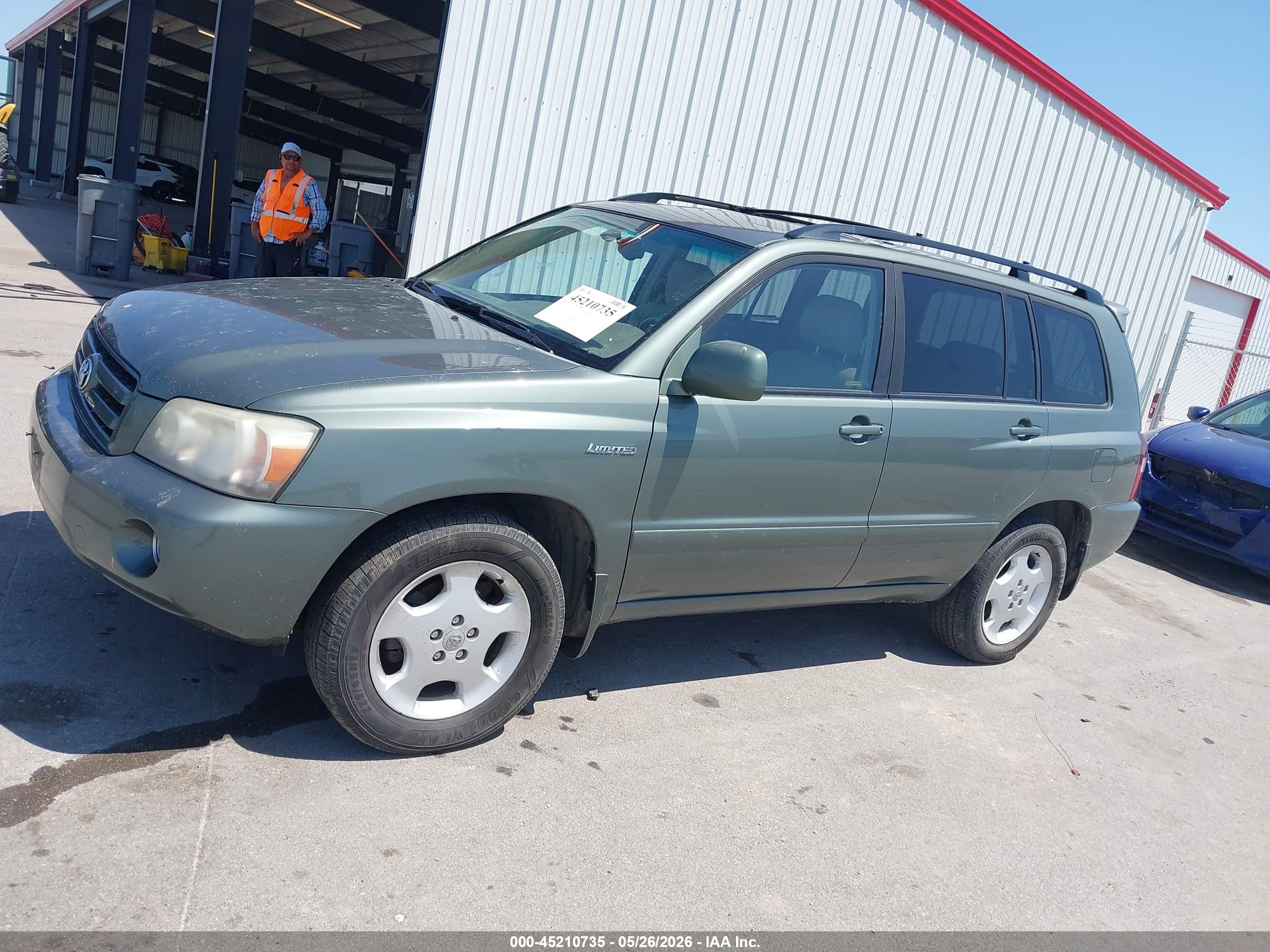 2005 Toyota Highlander Limited V6 Green vin: JTEEP21A750092439