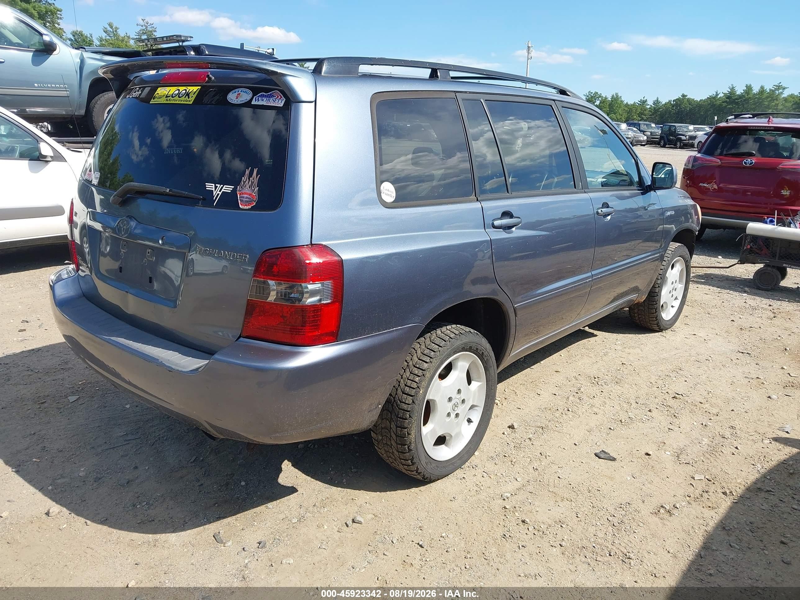 2006 Toyota Highlander Limited V6 Синий vin: JTEEP21A760136909