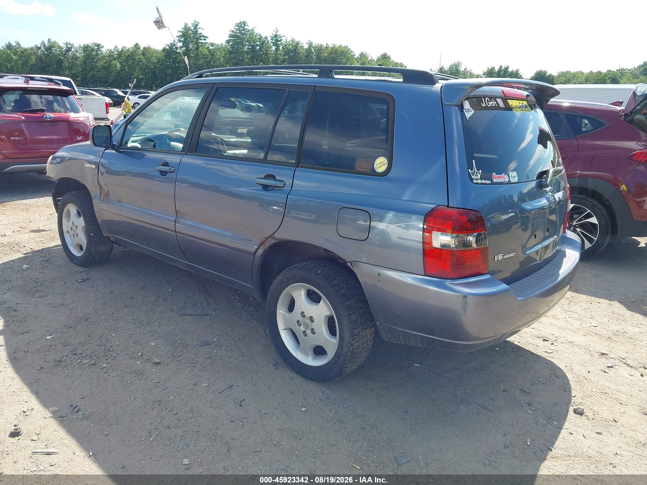 2006 Toyota Highlander Limited V6 Синий vin: JTEEP21A760136909