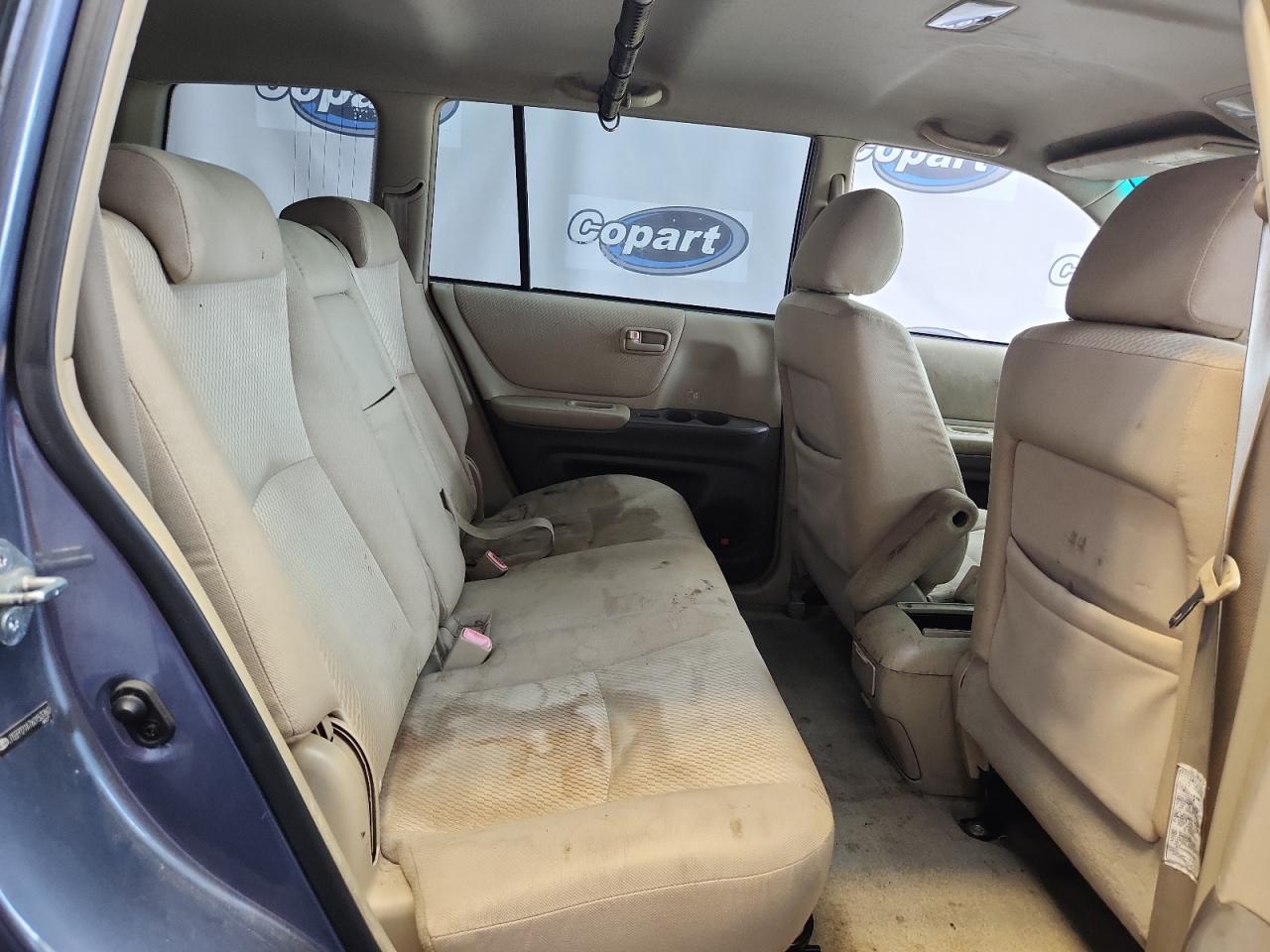 2006 Toyota Highlander Limited Blue vin: JTEEP21A760153760 Damage: Left Rear Seat, Stained, Permanent