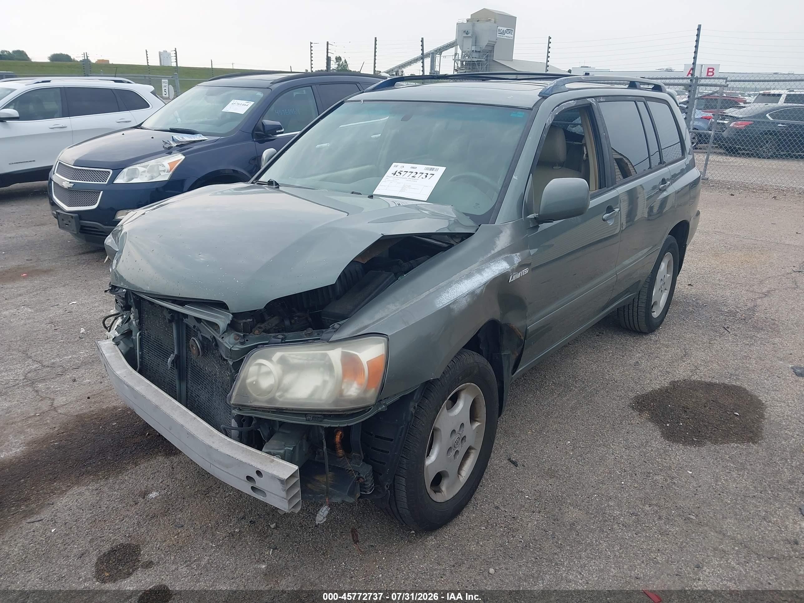 2006 Toyota Highlander Limited V6 Turquoise vin: JTEEP21A760157534