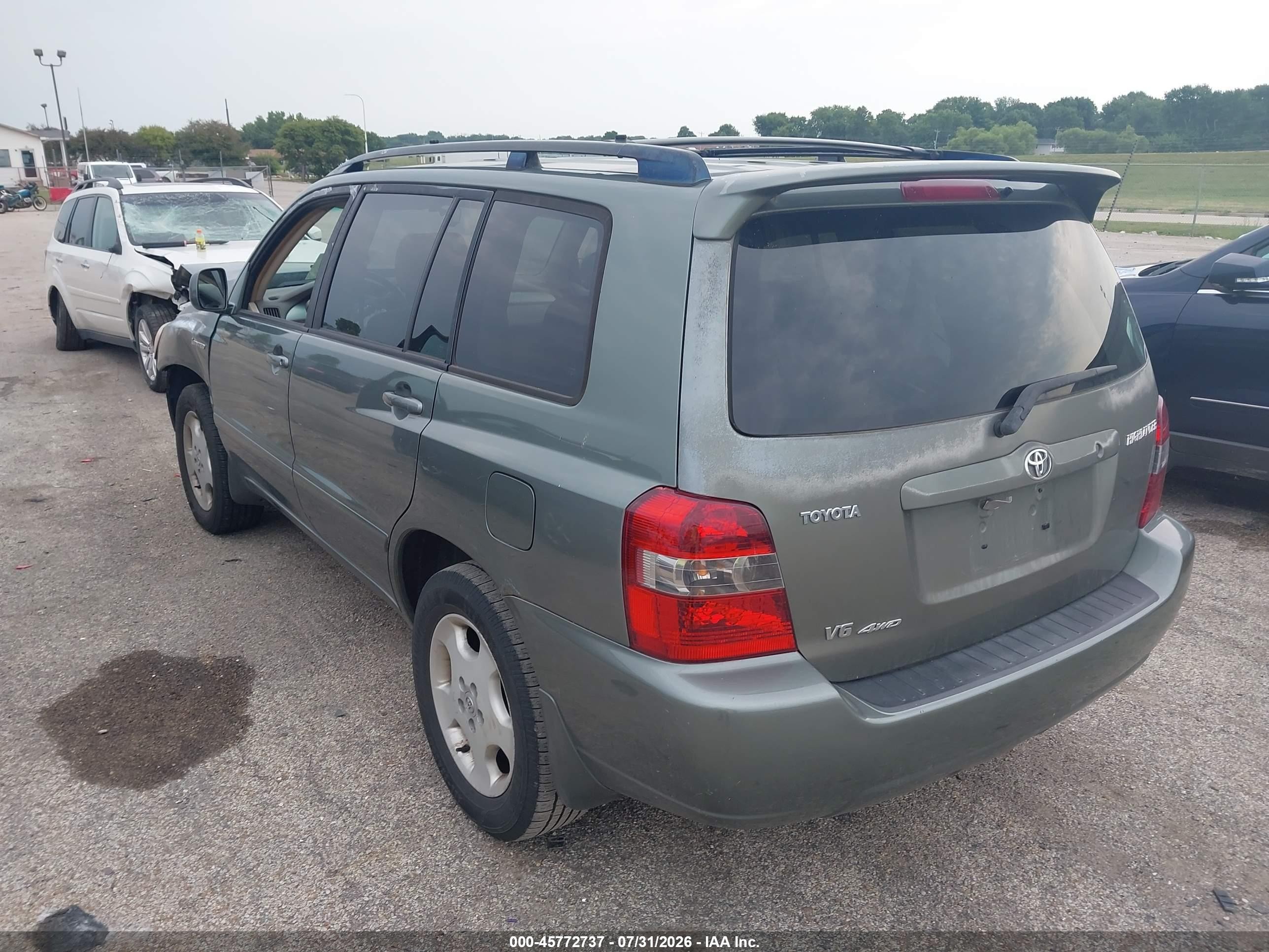 2006 Toyota Highlander Limited V6 Turquoise vin: JTEEP21A760157534