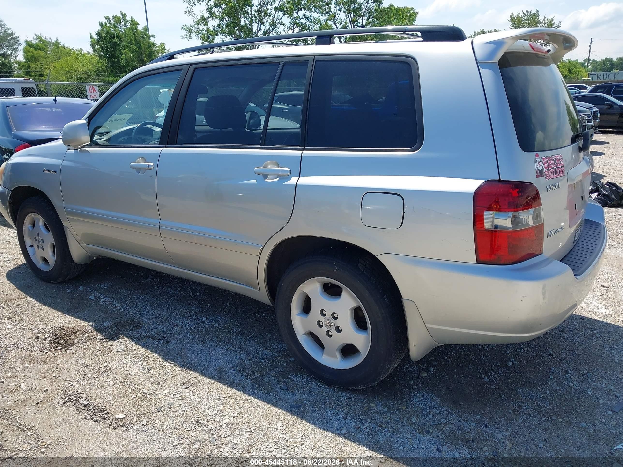 2006 Toyota Highlander Limited V6 Silver vin: JTEEP21A760160644