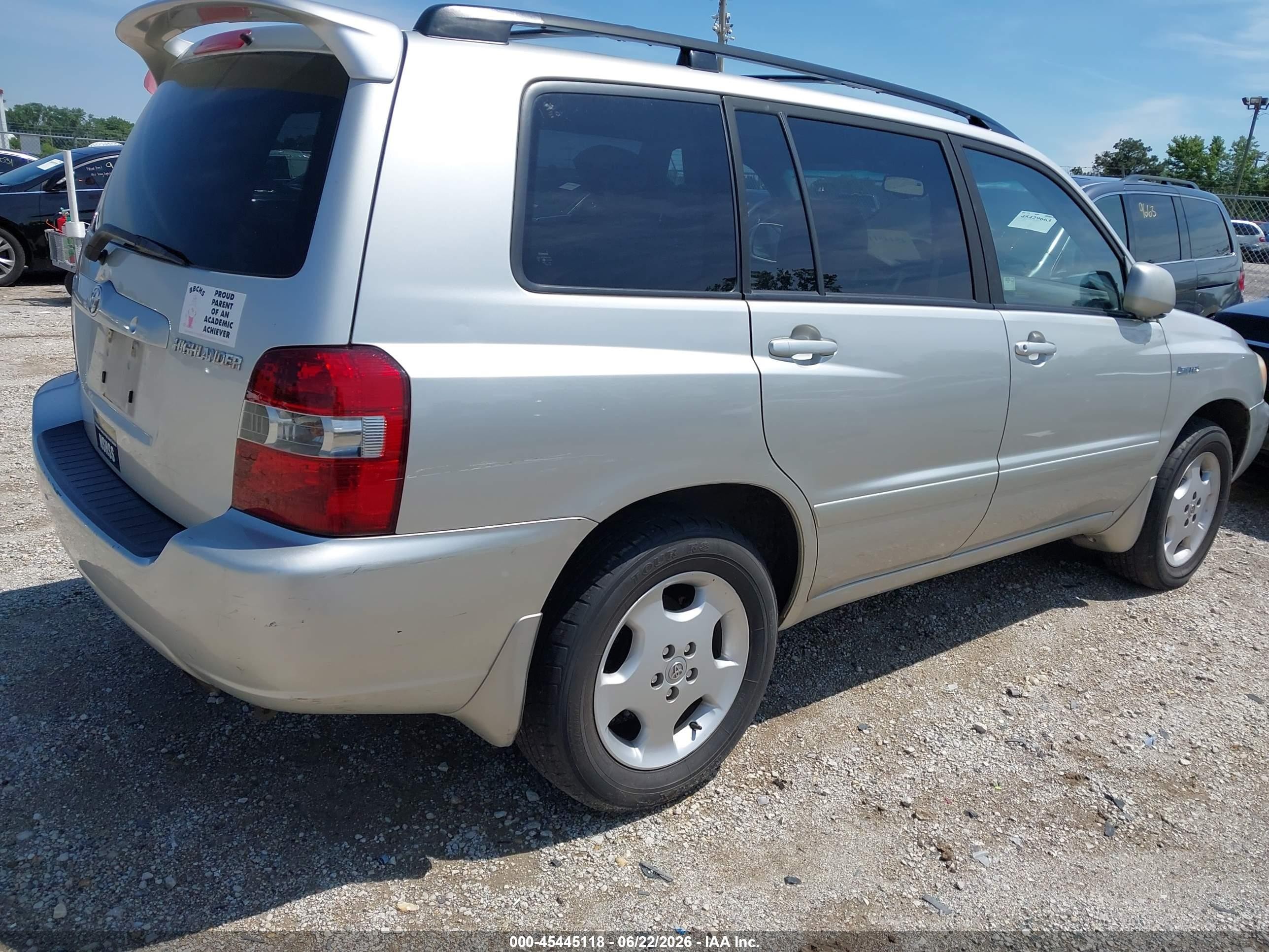 2006 Toyota Highlander Limited V6 Silver vin: JTEEP21A760160644