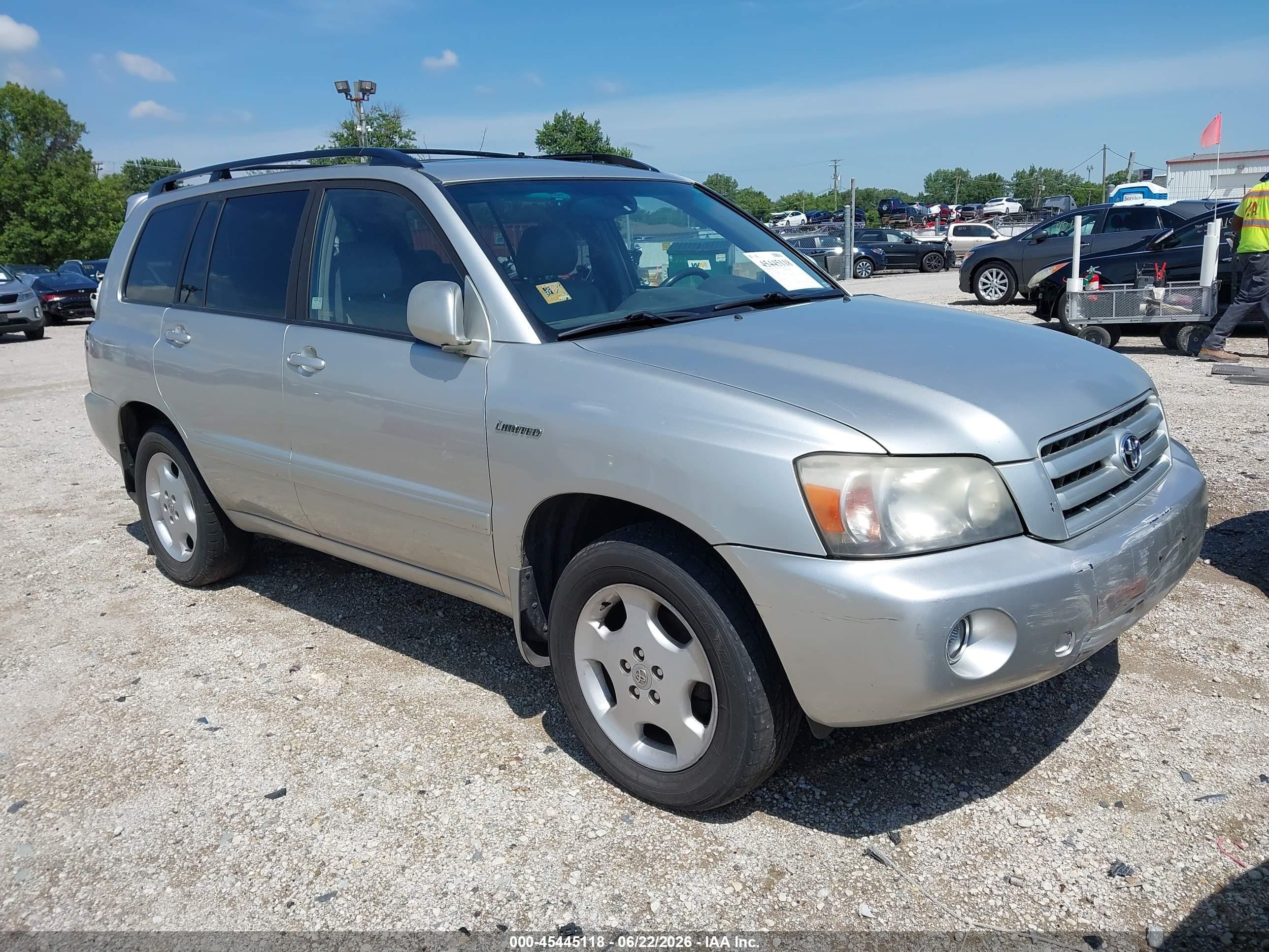 2006 Toyota Highlander Limited V6 Silver vin: JTEEP21A760160644