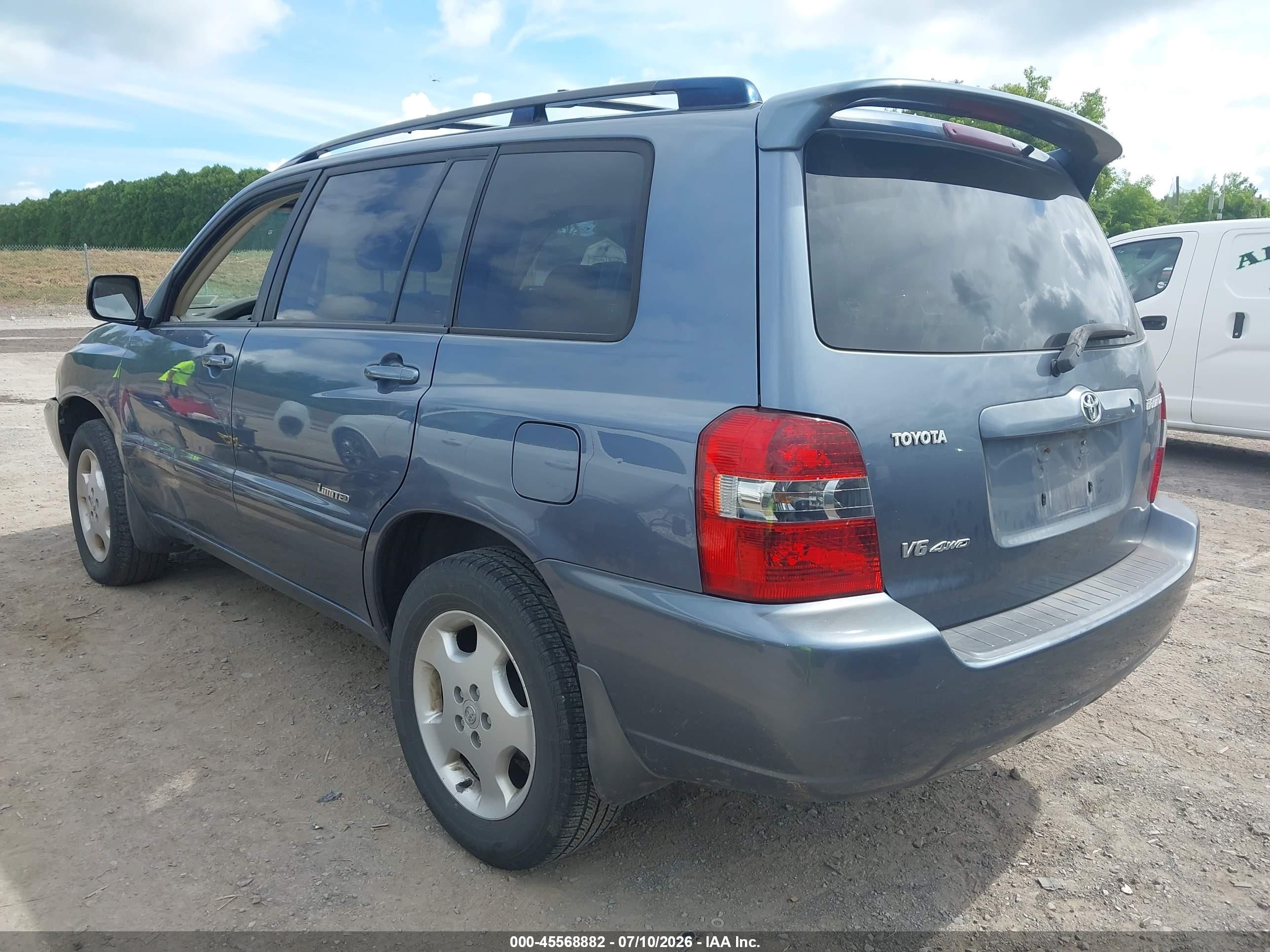 2006 Toyota Highlander Limited V6 Light Blue vin: JTEEP21A760174821