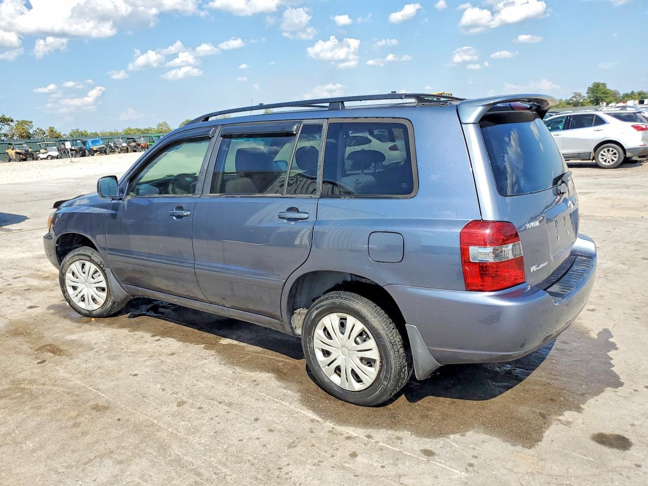 2007 Toyota Highlander Base Blue vin: JTEEP21A770191944