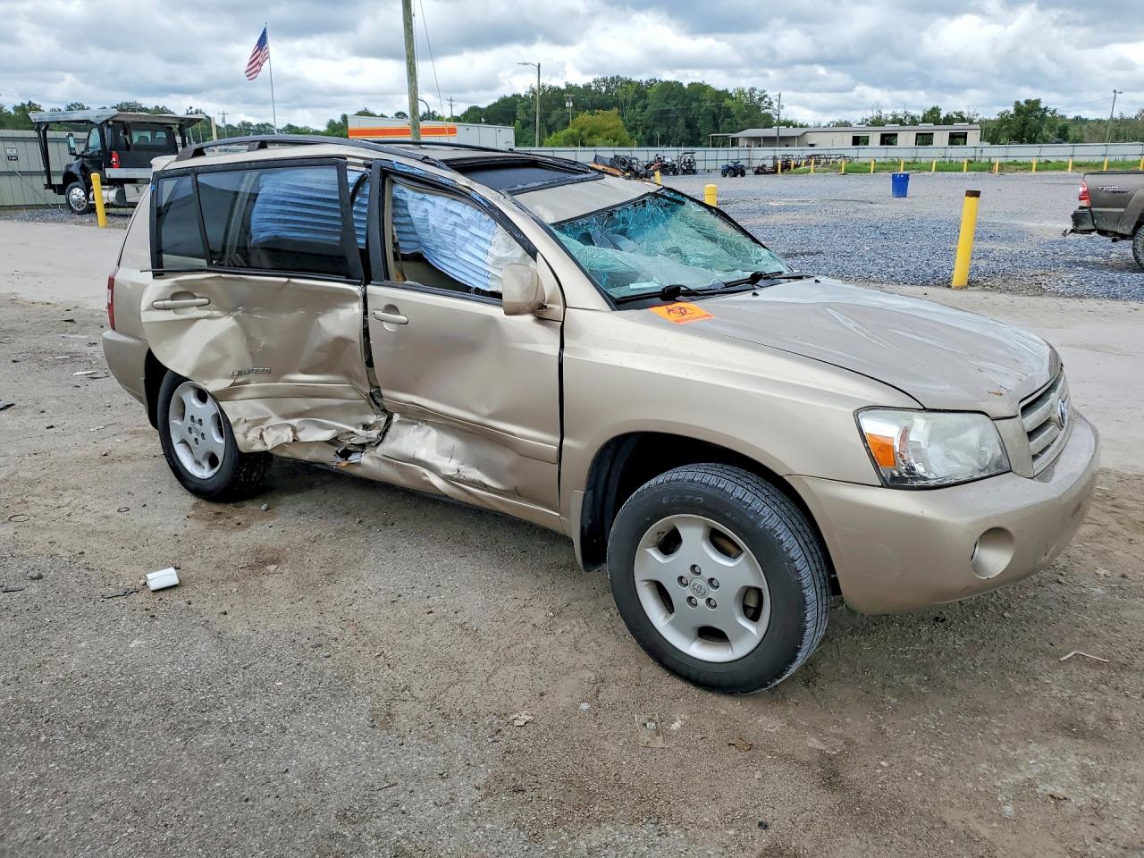 2007 Toyota Highlander Limited Beige vin: JTEEP21A770206233