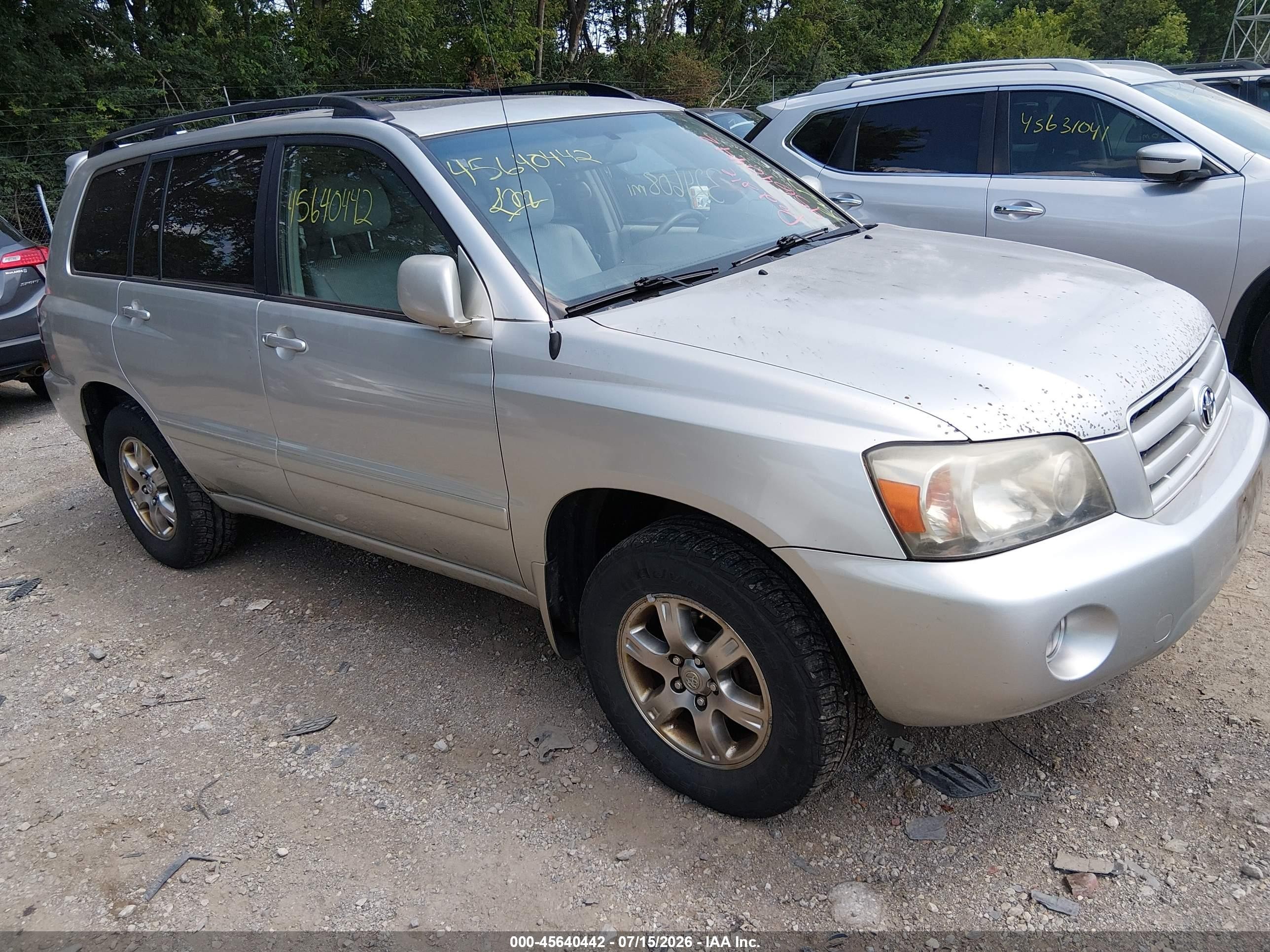 2007 Toyota Highlander 3rd Row Silver vin: JTEEP21A770219970