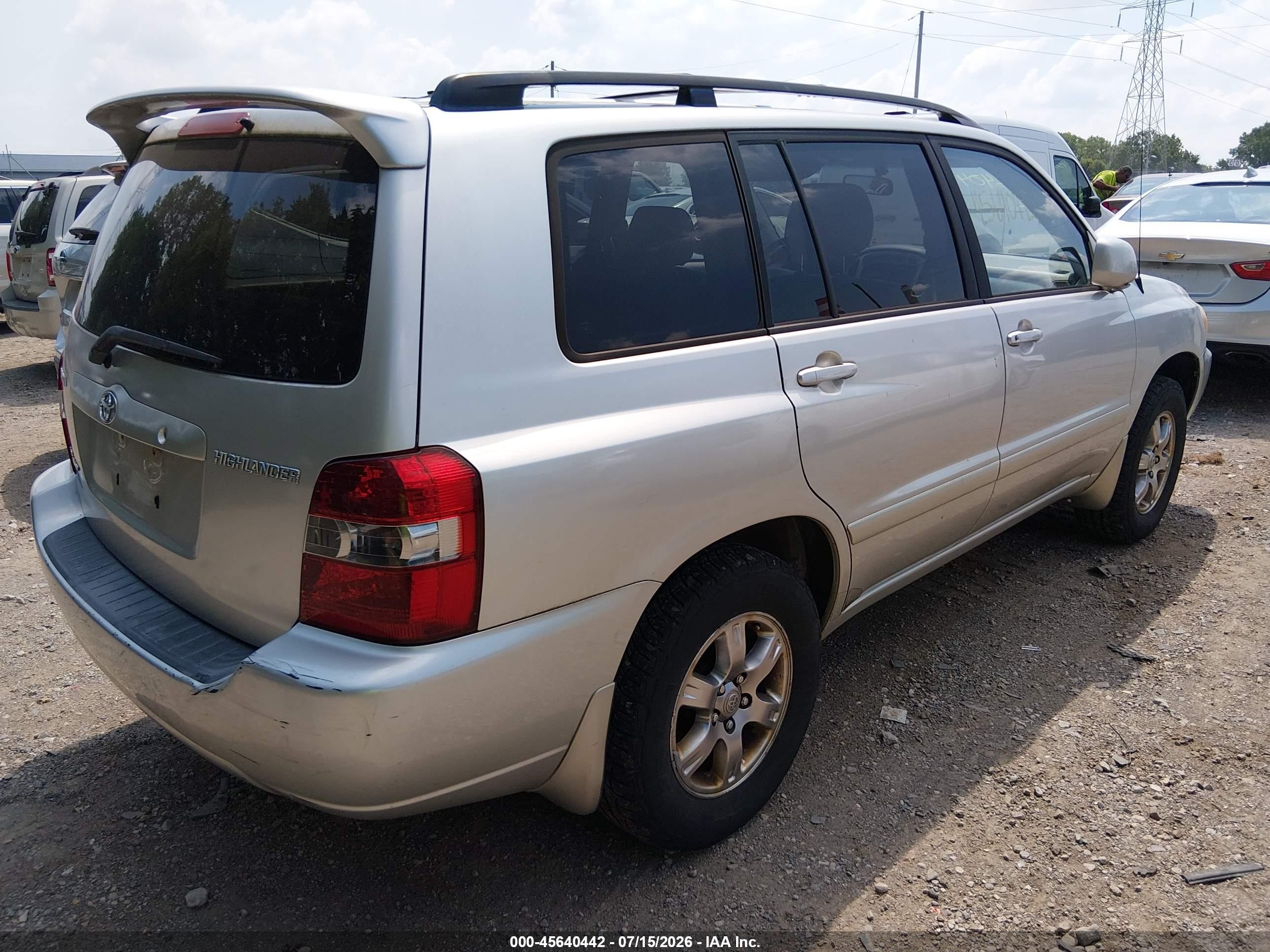 2007 Toyota Highlander 3rd Row Silver vin: JTEEP21A770219970