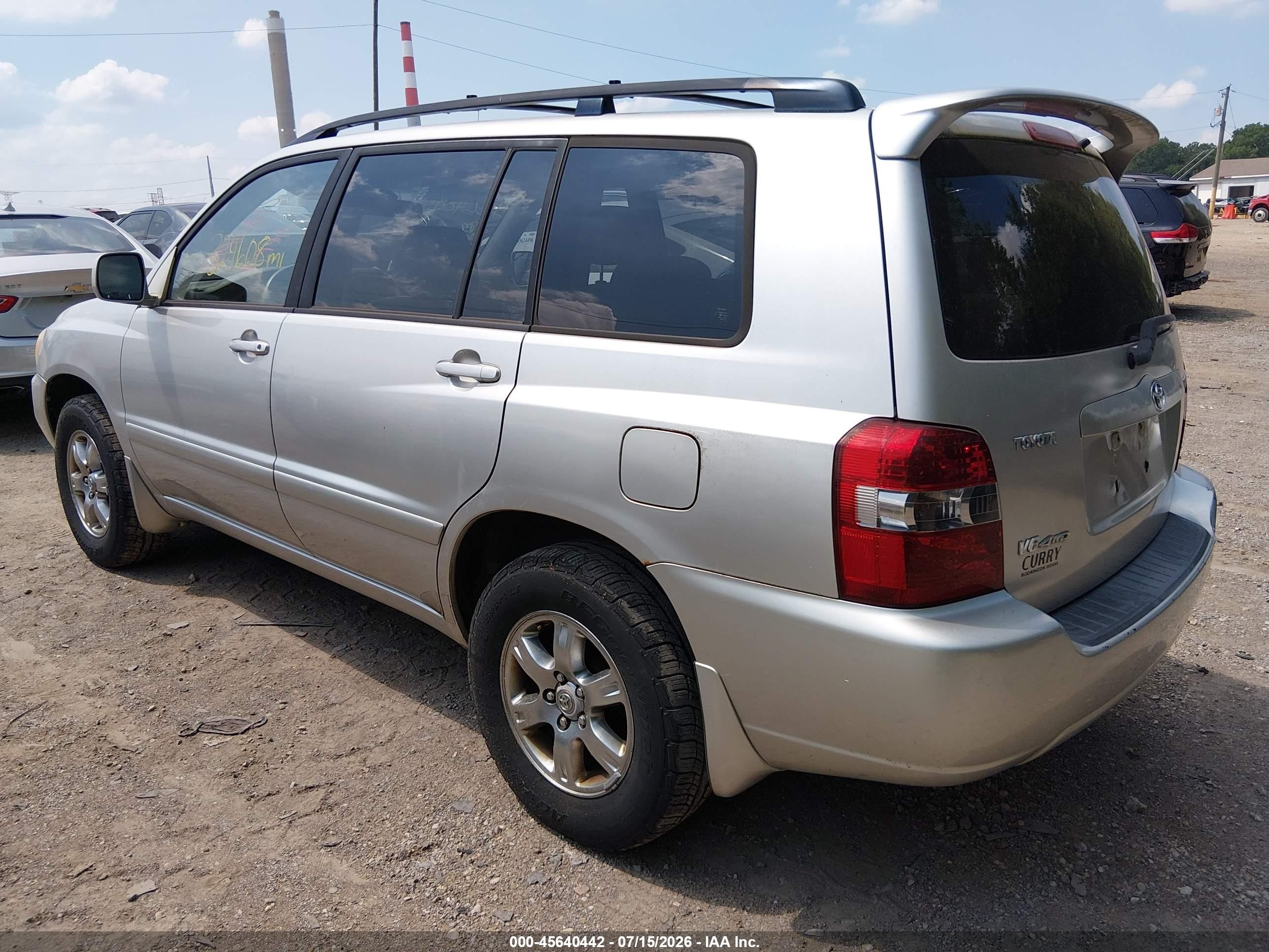 2007 Toyota Highlander 3rd Row Silver vin: JTEEP21A770219970
