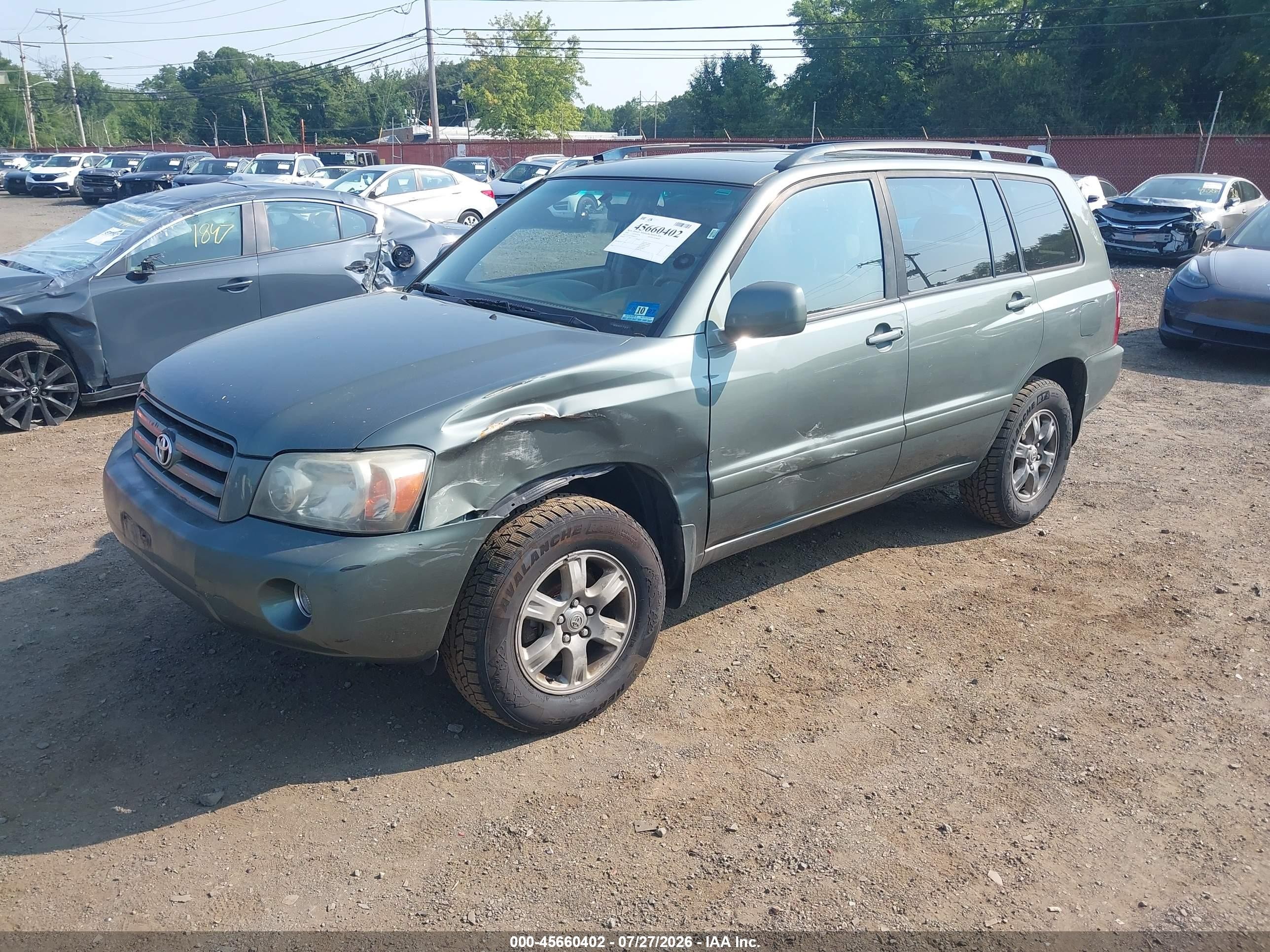 2004 Toyota Highlander V6 Gray vin: JTEEP21A840001127