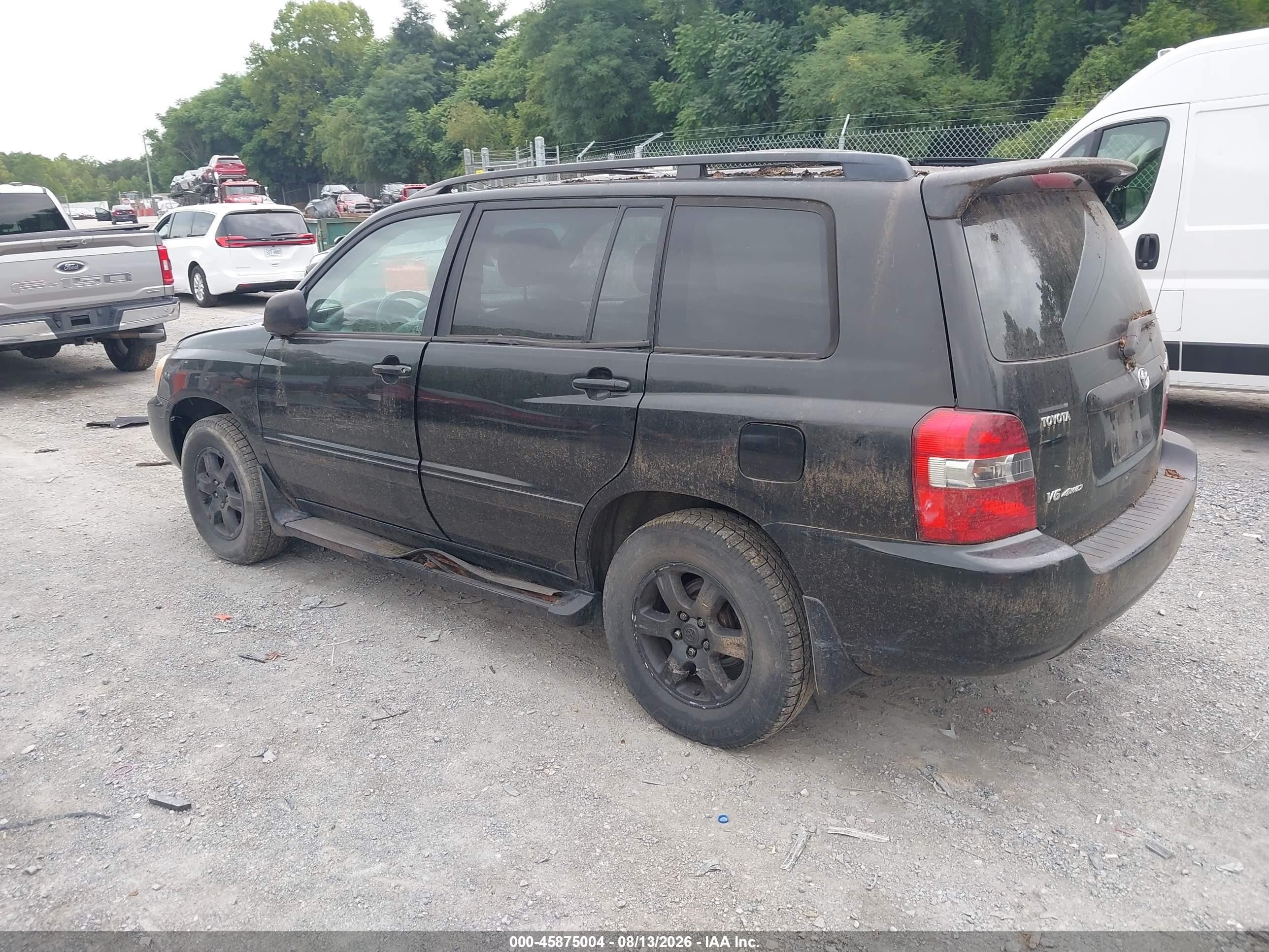 2004 Toyota Highlander V6 Black vin: JTEEP21A840012399