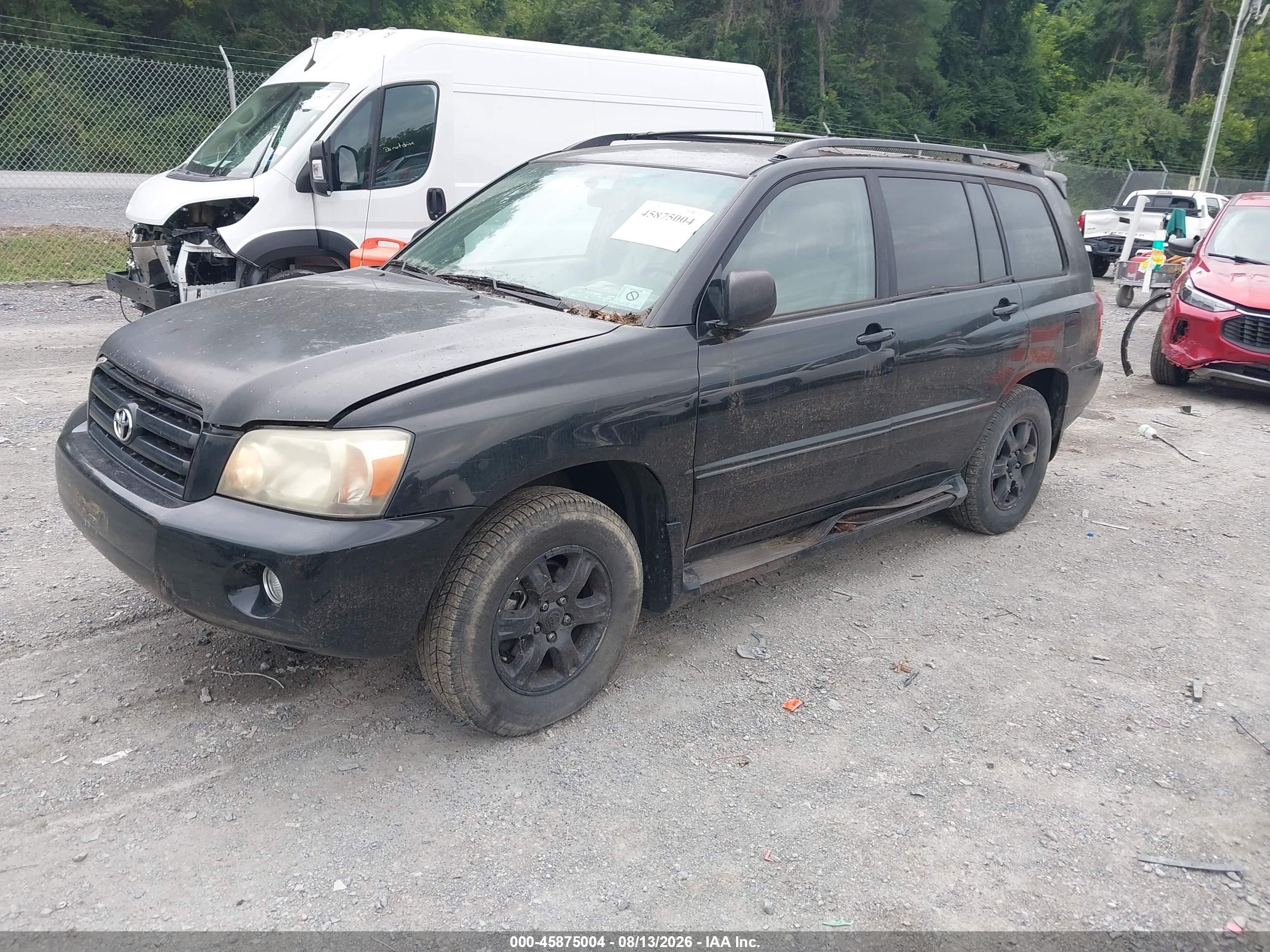2004 Toyota Highlander V6 Black vin: JTEEP21A840012399