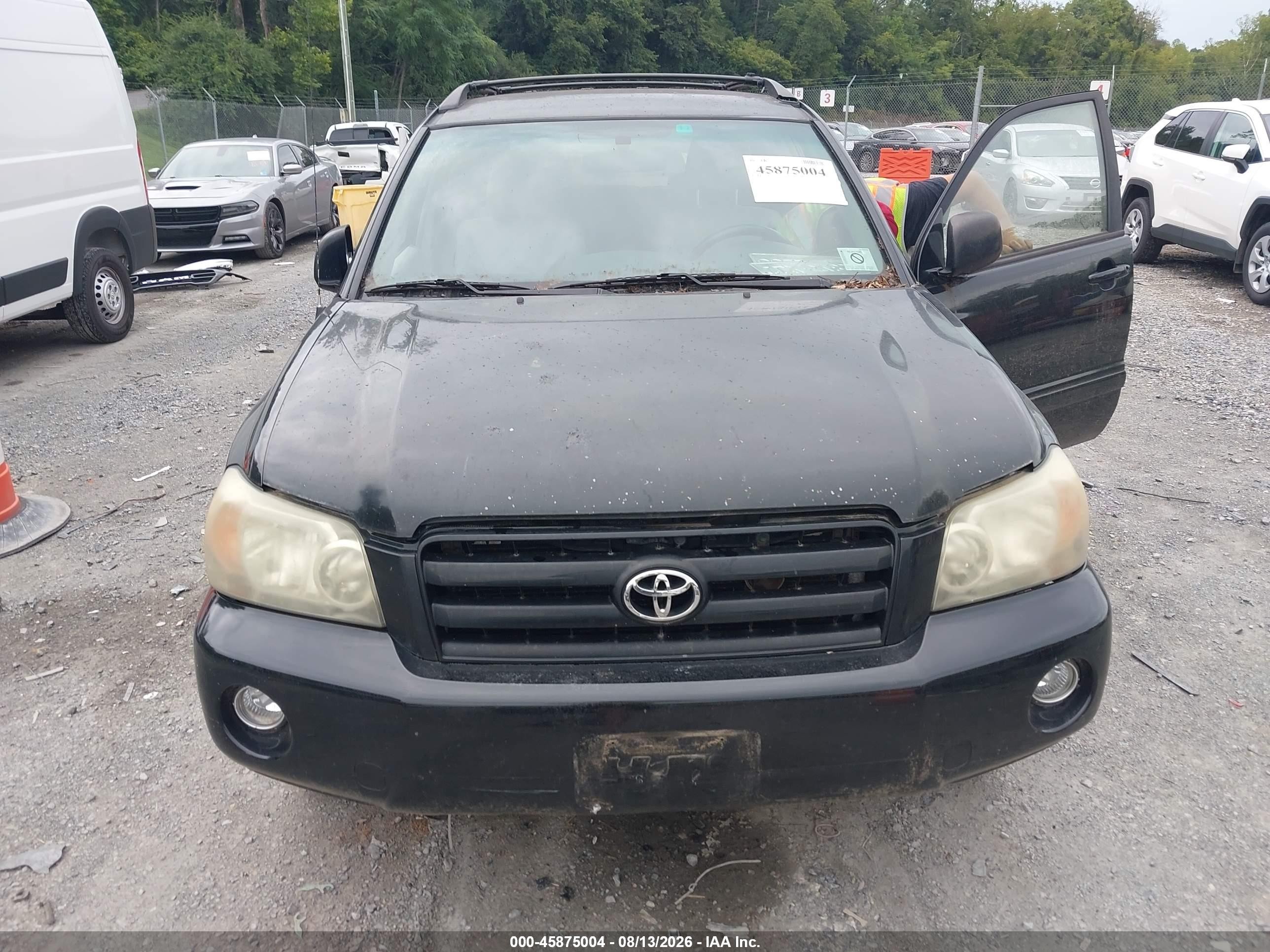 2004 Toyota Highlander V6 Black vin: JTEEP21A840012399