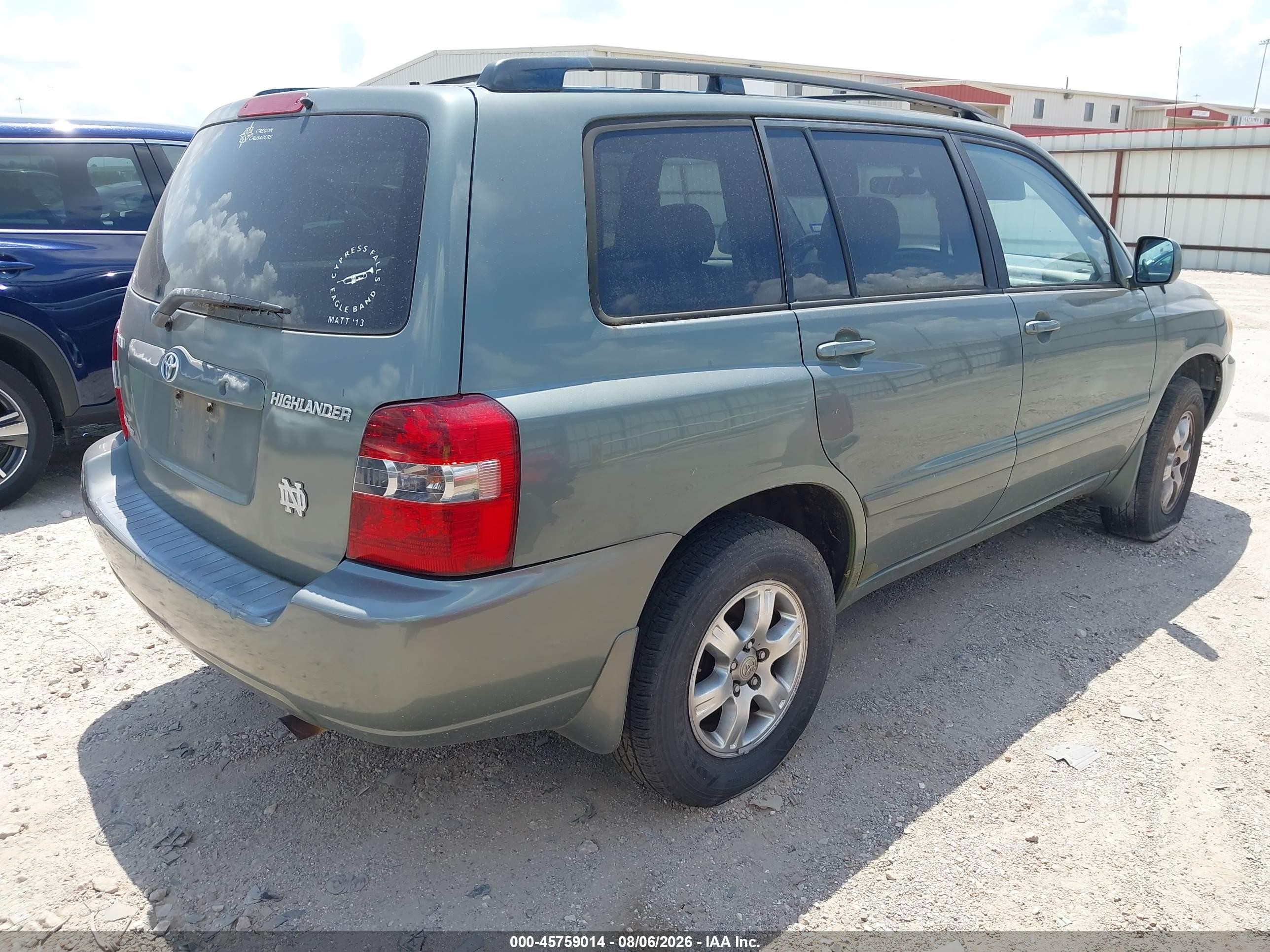 2004 Toyota Highlander V6 Green vin: JTEEP21A840029915