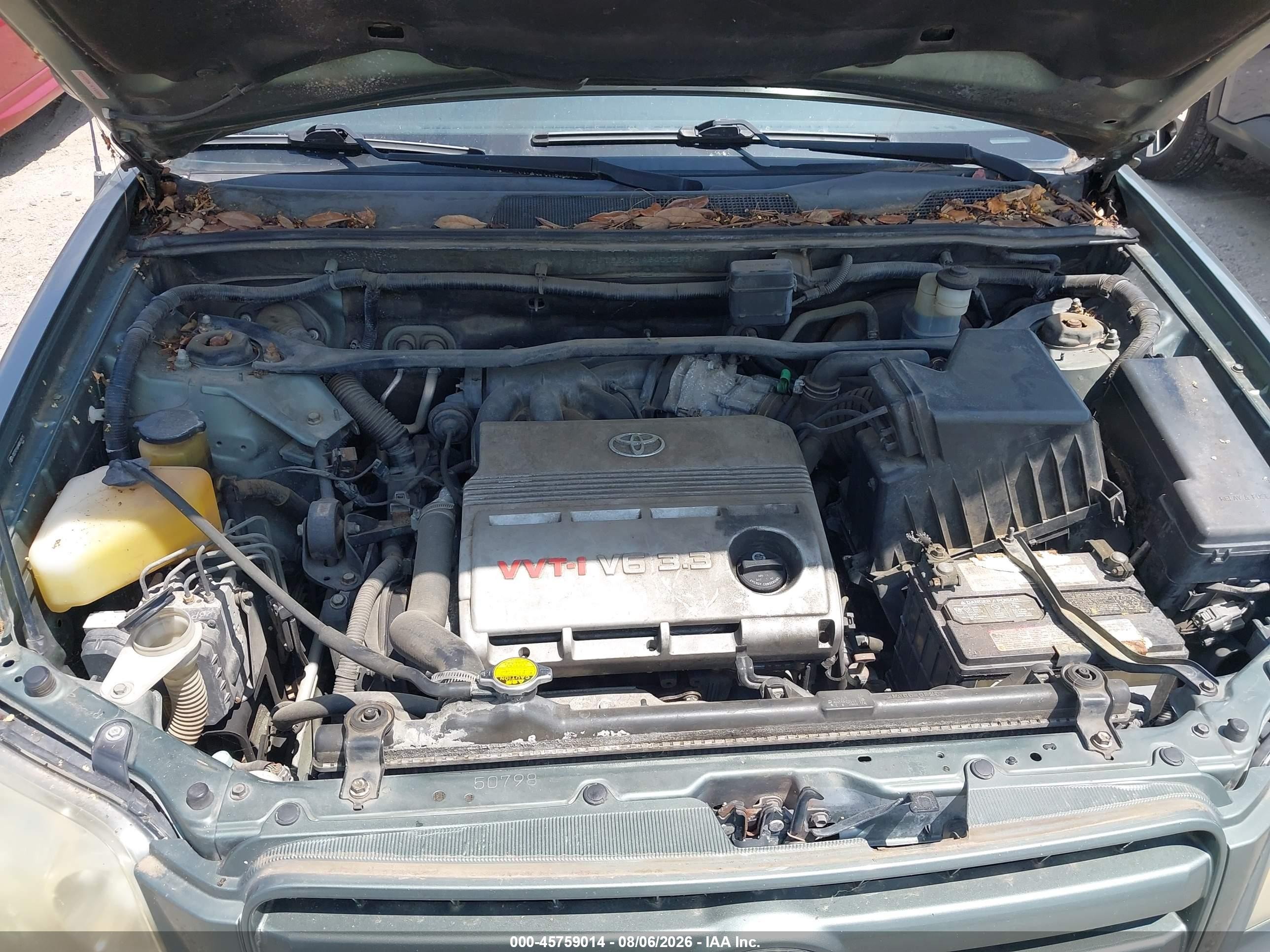 2004 Toyota Highlander V6 Green vin: JTEEP21A840029915