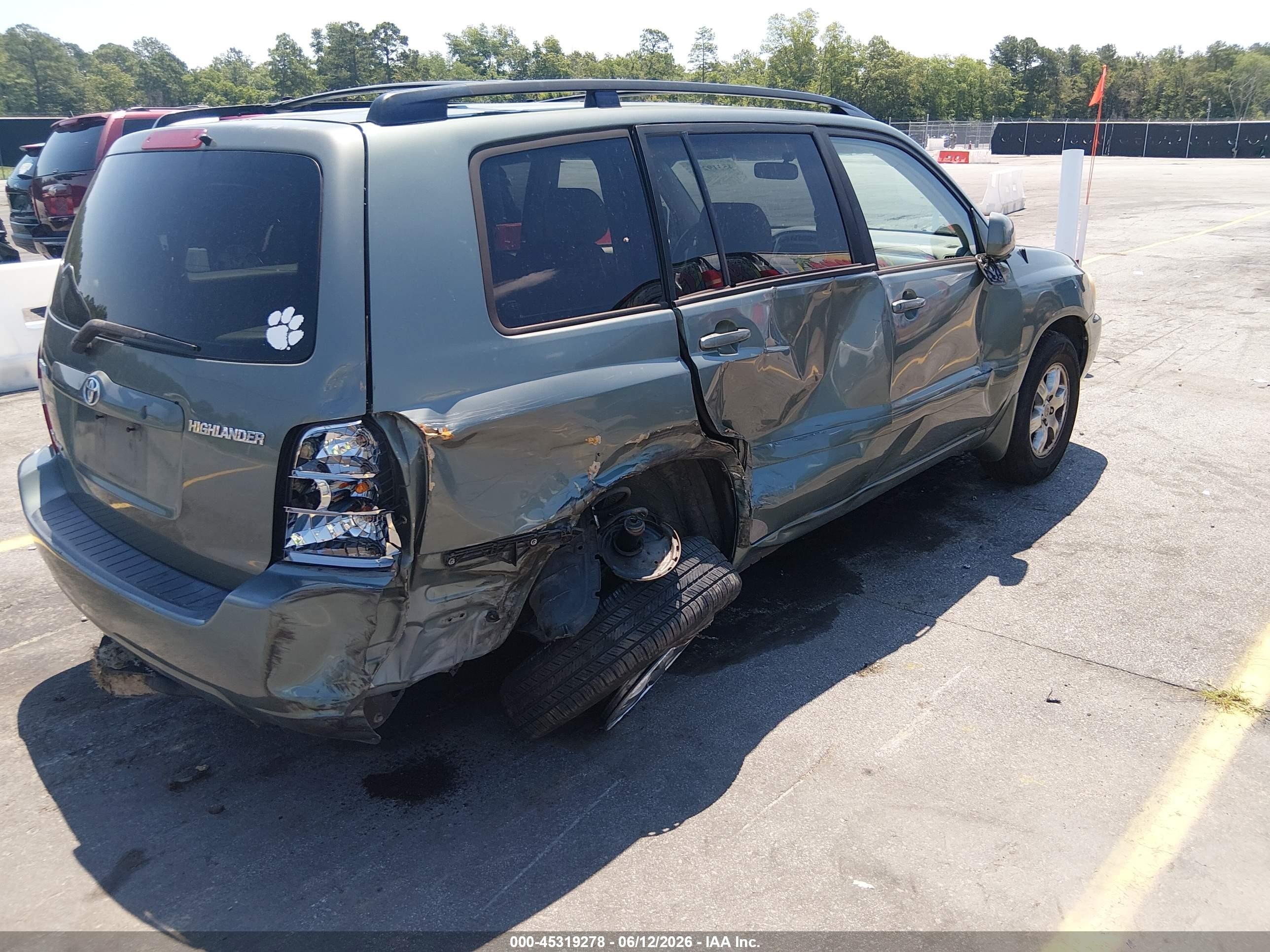 2004 Toyota Highlander V6 Green vin: JTEEP21A840053874