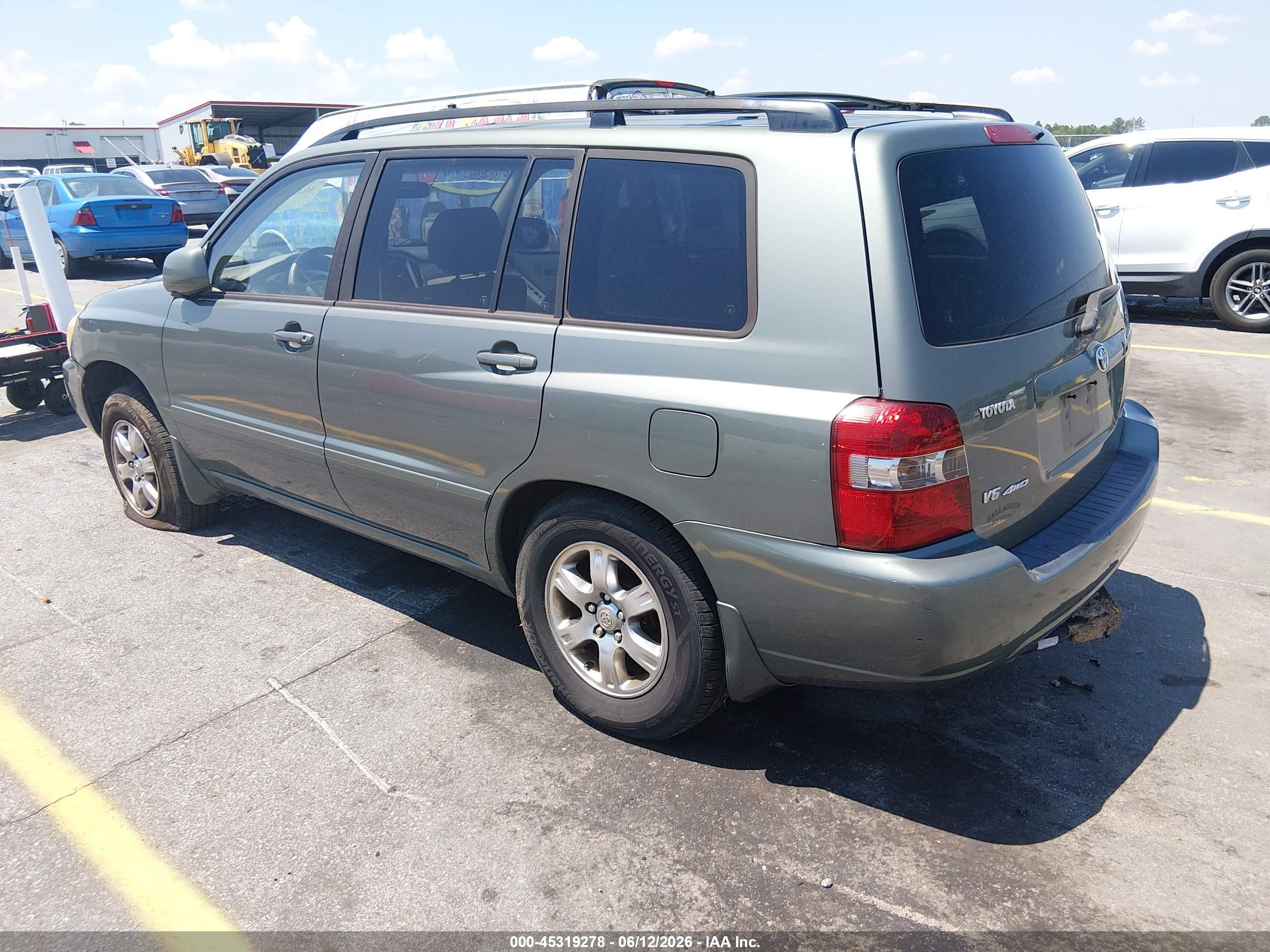 2004 Toyota Highlander V6 Green vin: JTEEP21A840053874