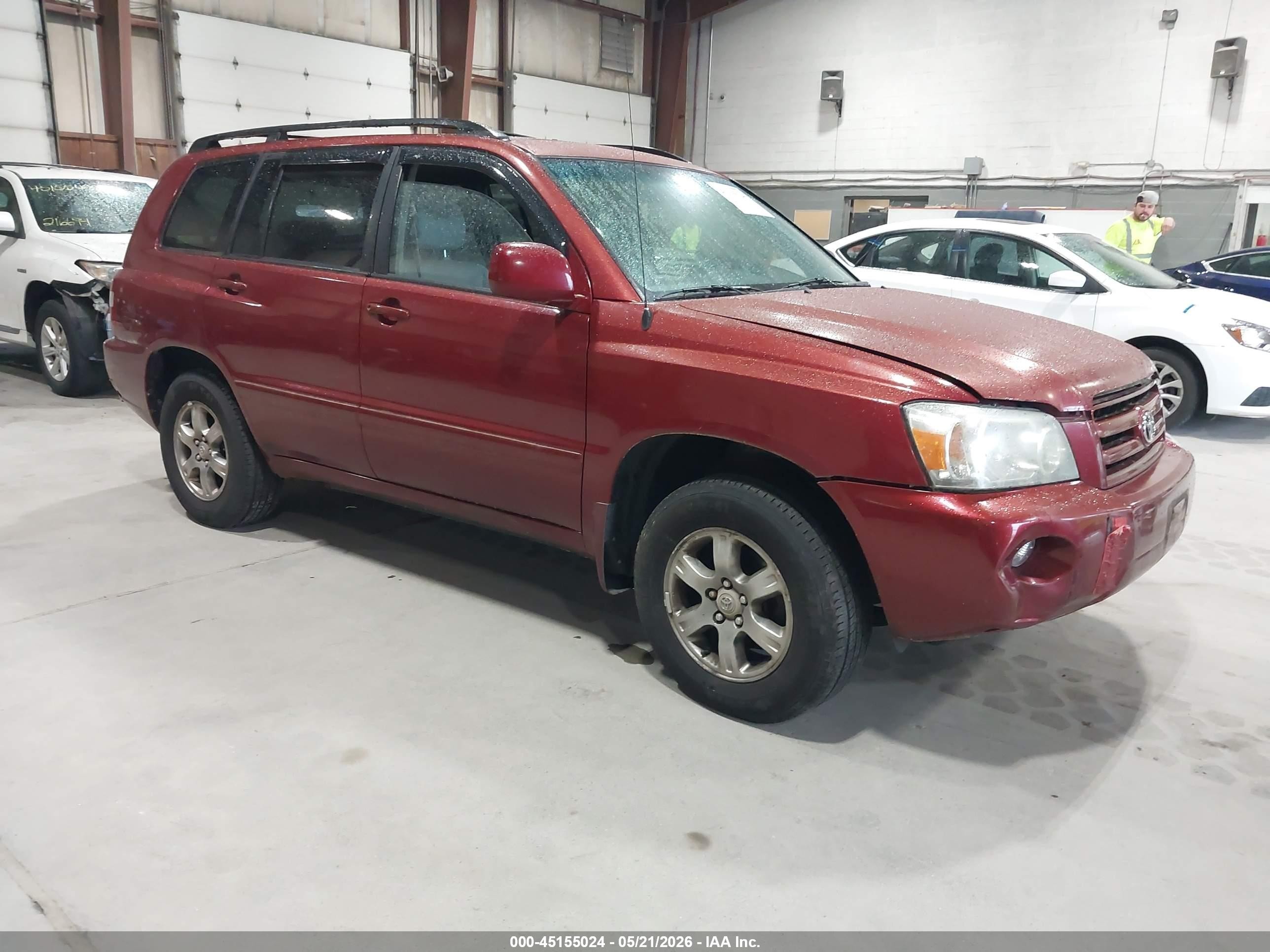 2004 Toyota Highlander V6 Красный vin: JTEEP21A840062977