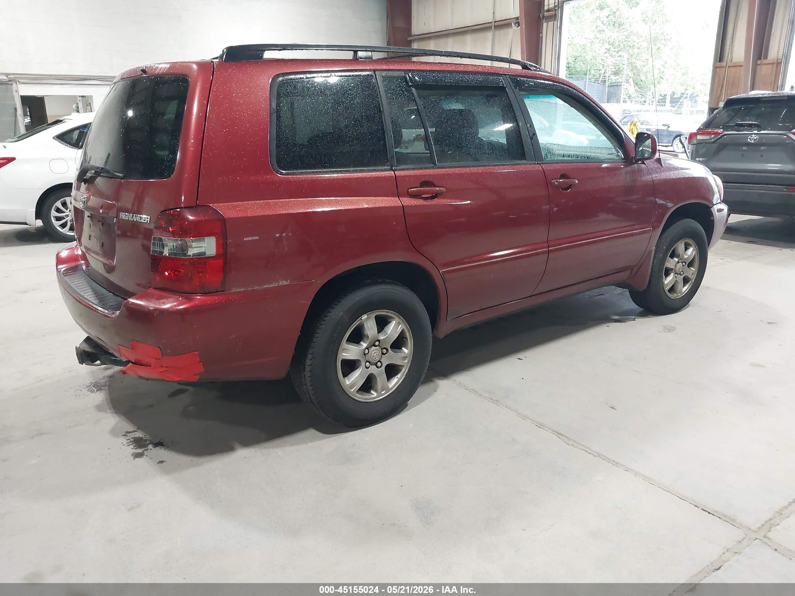 2004 Toyota Highlander V6 Красный vin: JTEEP21A840062977