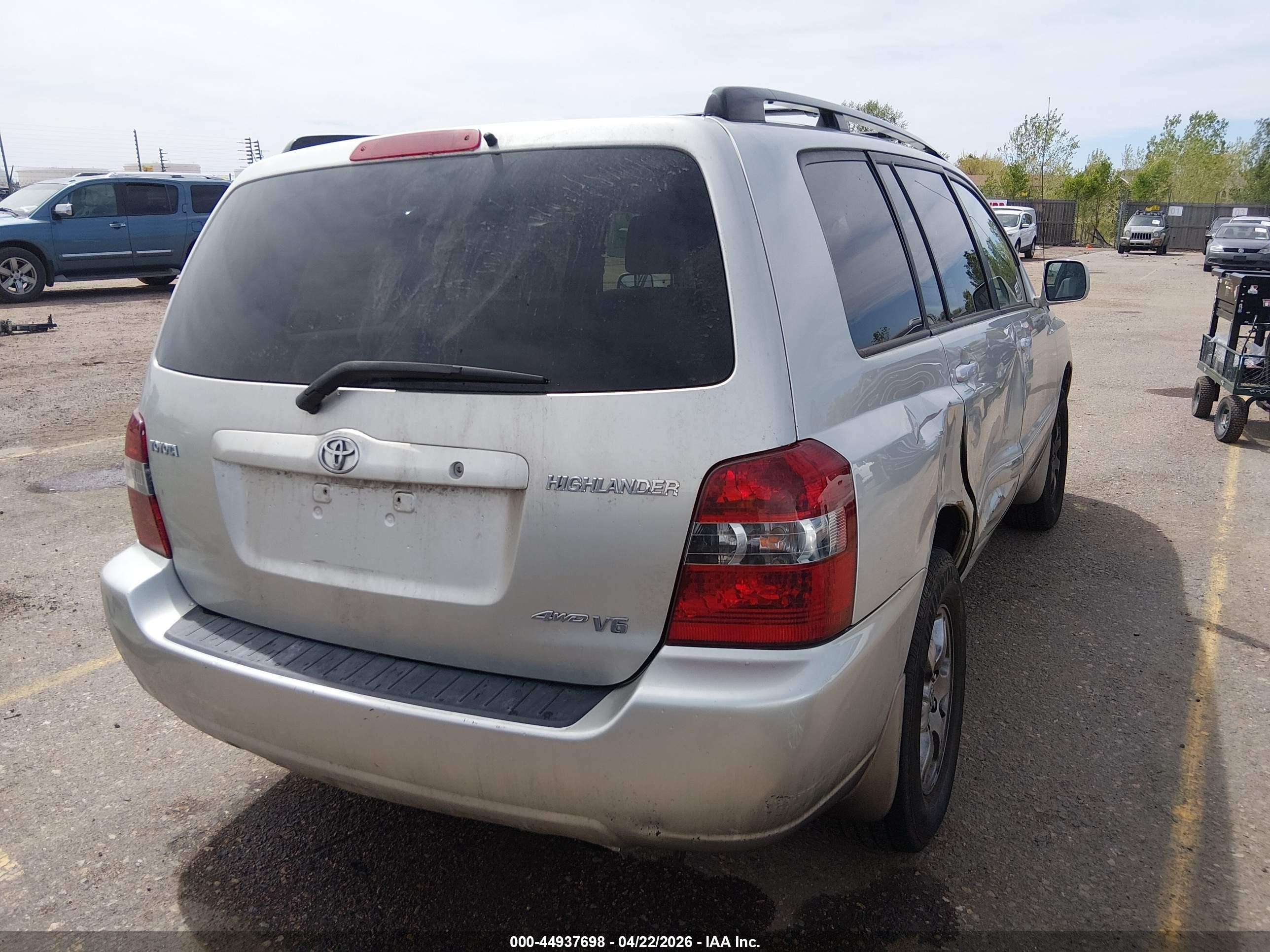 2004 Toyota Highlander V6 Silver vin: JTEEP21A840064583