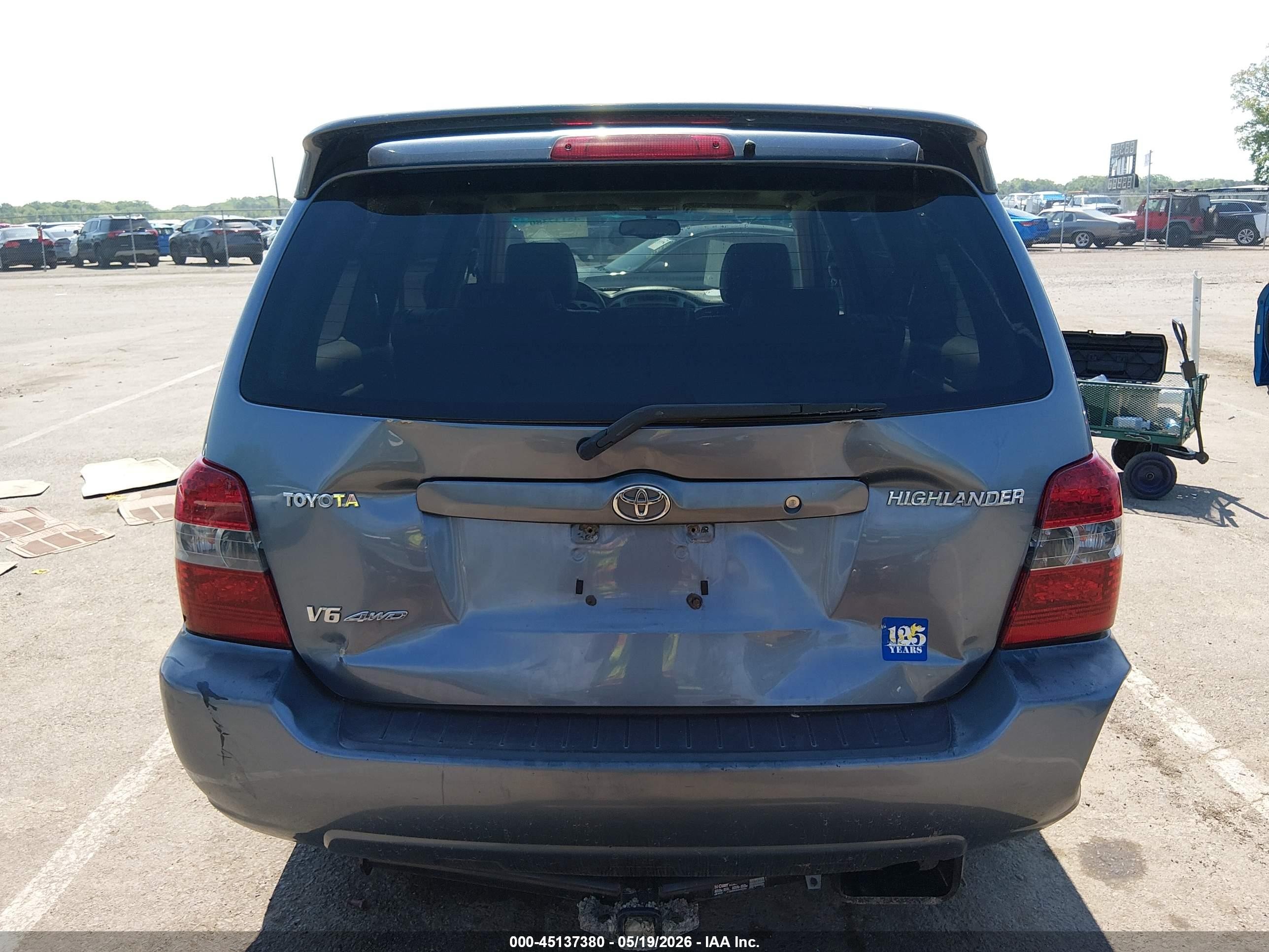 2005 Toyota Highlander Limited V6 Blue vin: JTEEP21A850077092