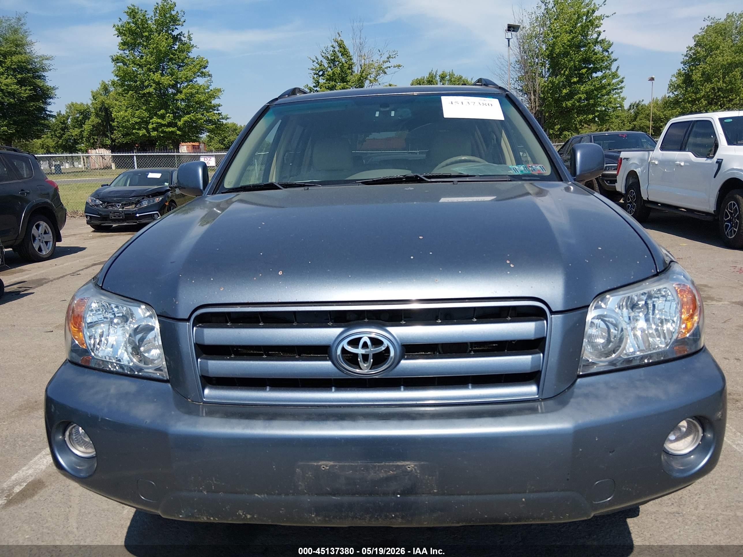 2005 Toyota Highlander Limited V6 Blue vin: JTEEP21A850077092