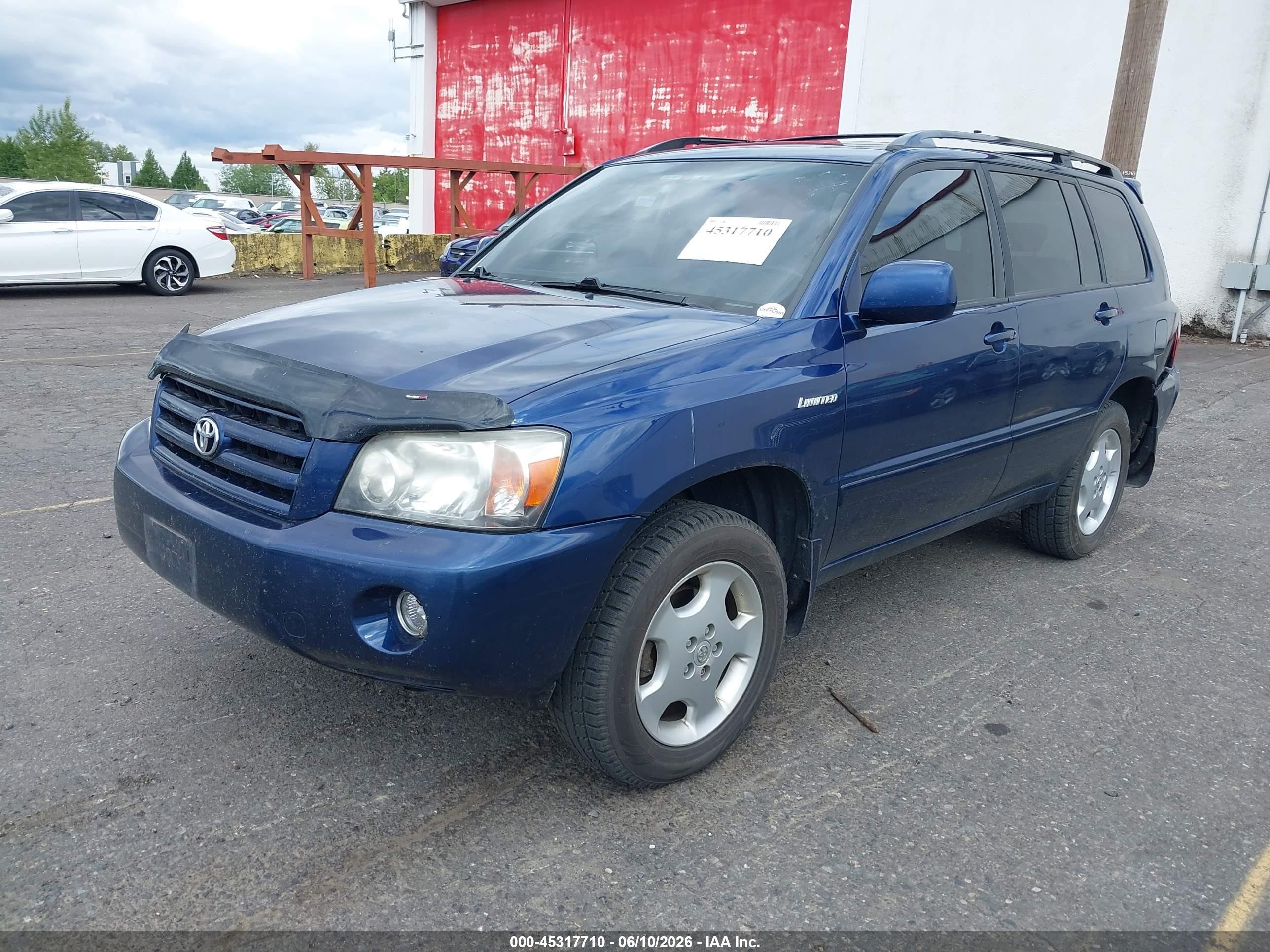 2005 Toyota Highlander Limited V6 Синий vin: JTEEP21A850087492