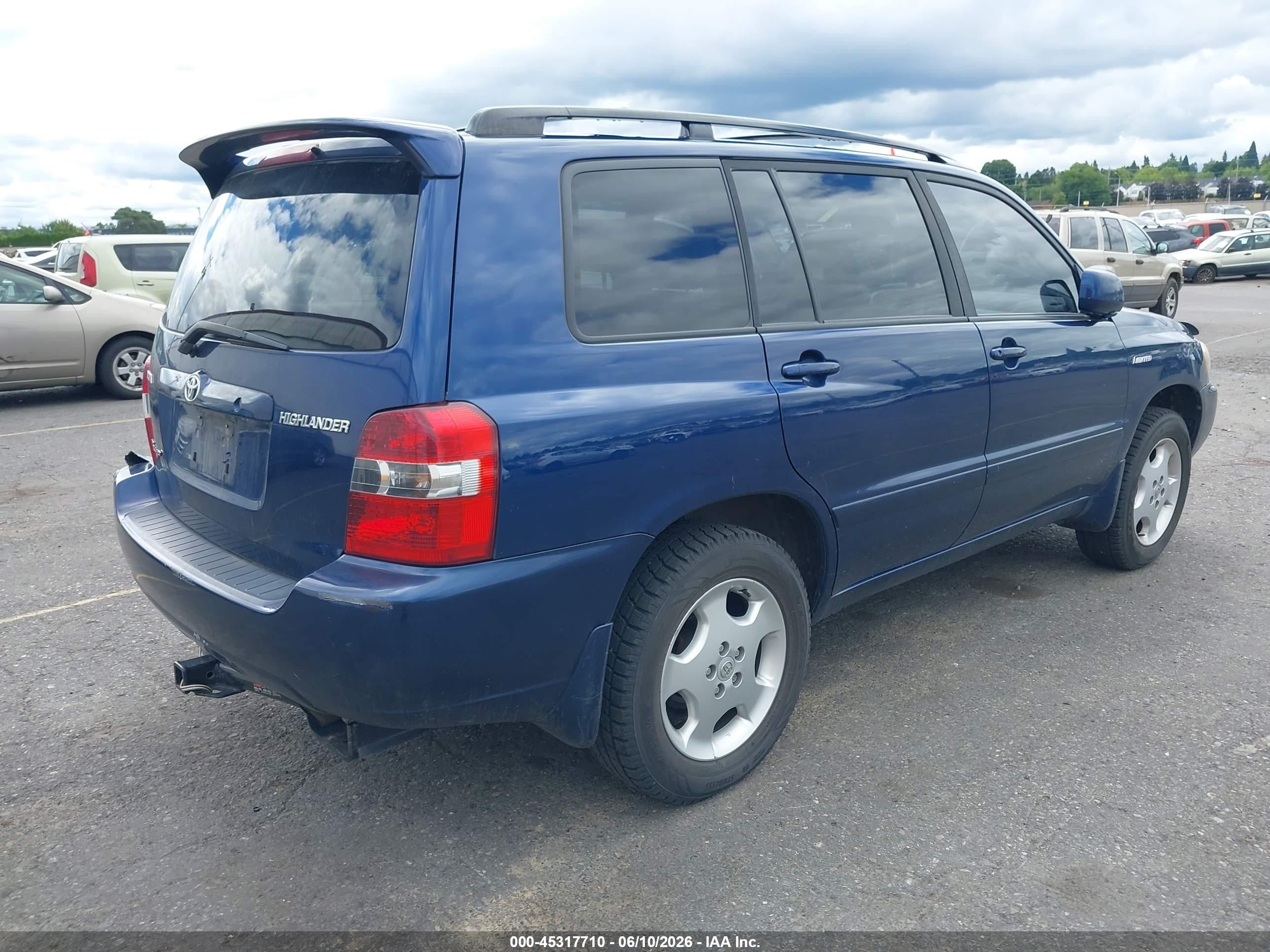 2005 Toyota Highlander Limited V6 Синий vin: JTEEP21A850087492