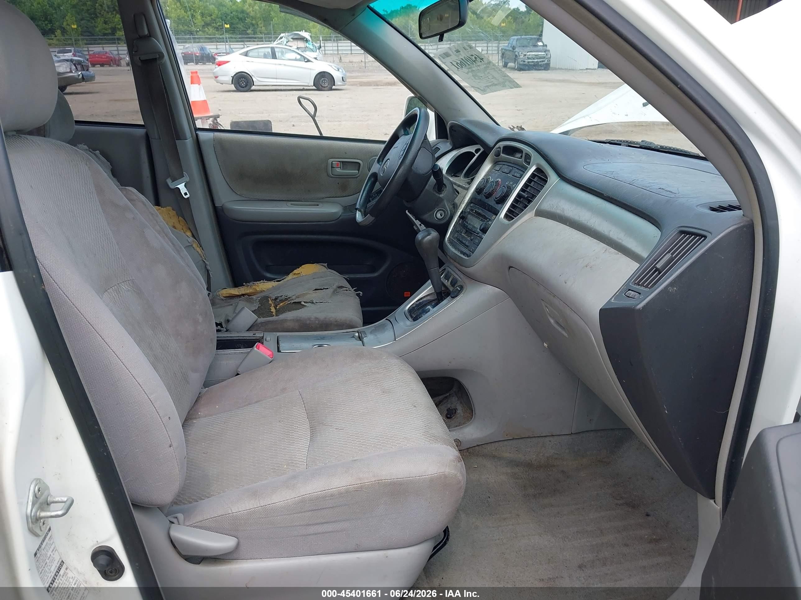 2005 Toyota Highlander V6 White vin: JTEEP21A850089324