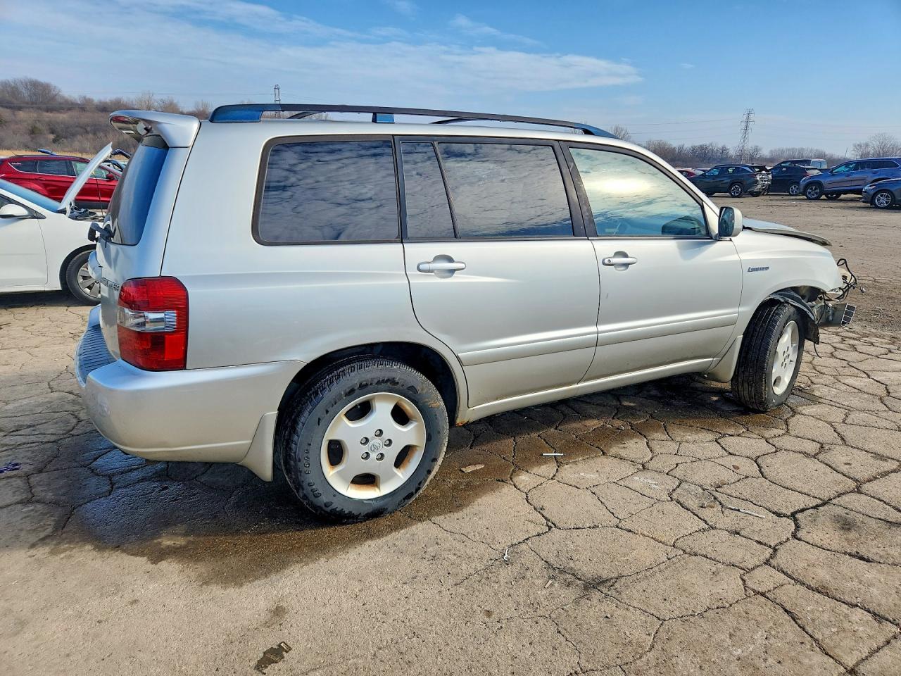 2005 Toyota Highlander Limited Silver vin: JTEEP21A850115257